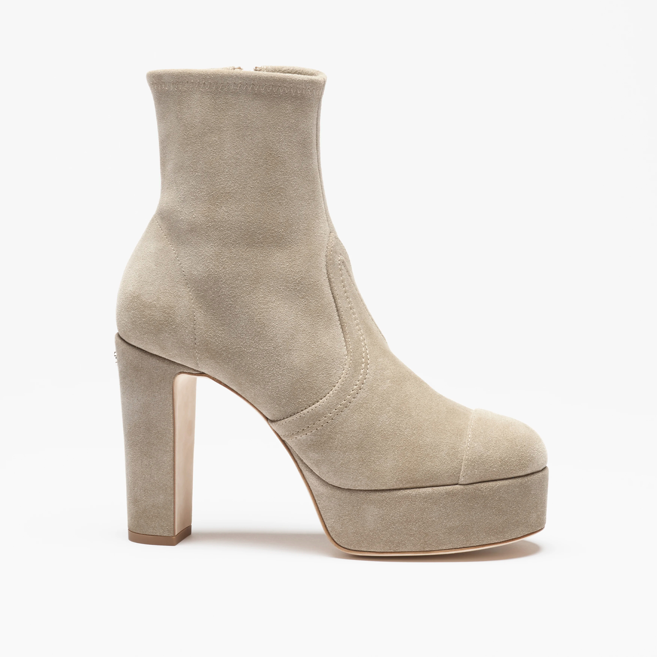 NIGO Chanel Women's Retro Sheep Suede Thigh High Boots Chunky Heel Stretch Skinny Boots High Heel 11.5CM Elegant Long Boots Shoes #nigo71992