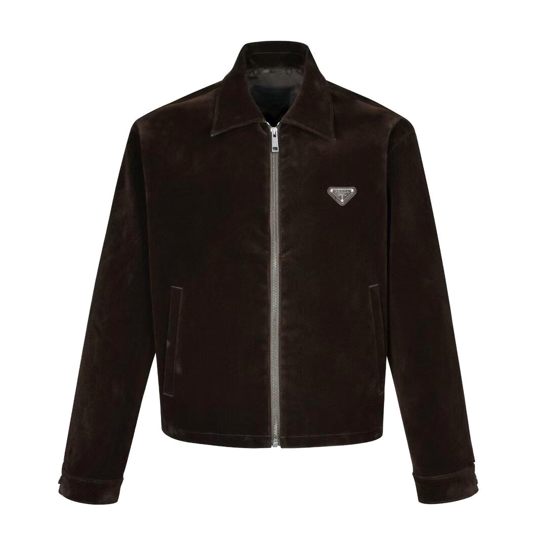 NIGO Prada Men's Autumn and Winter Solid Color Triangle Label Lapel Zipper Long Sleeve Jacket #nigo75314