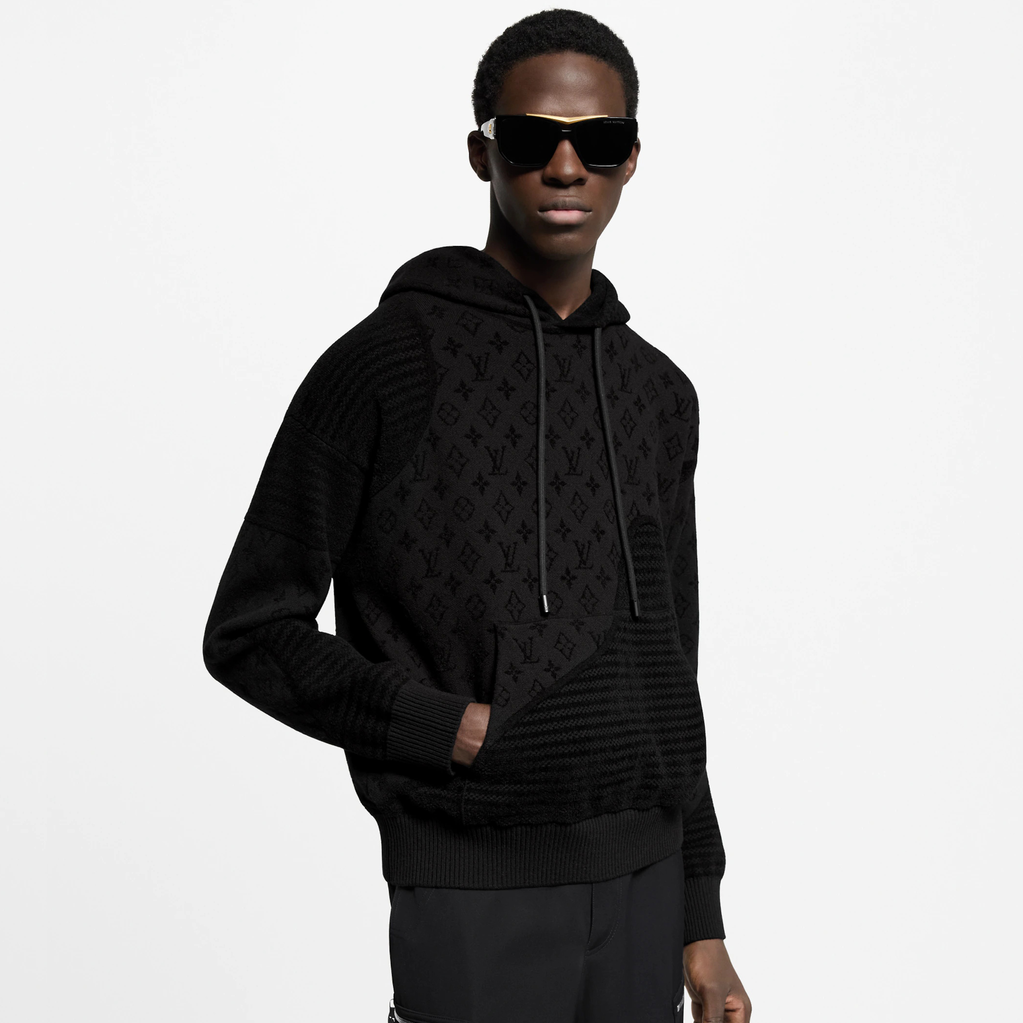 NIGO Louis Vuitton Men's Spring and Autumn Solid Color Letter Printed Cotton Long Sleeve Hooded Sweatshirt #nigo75315