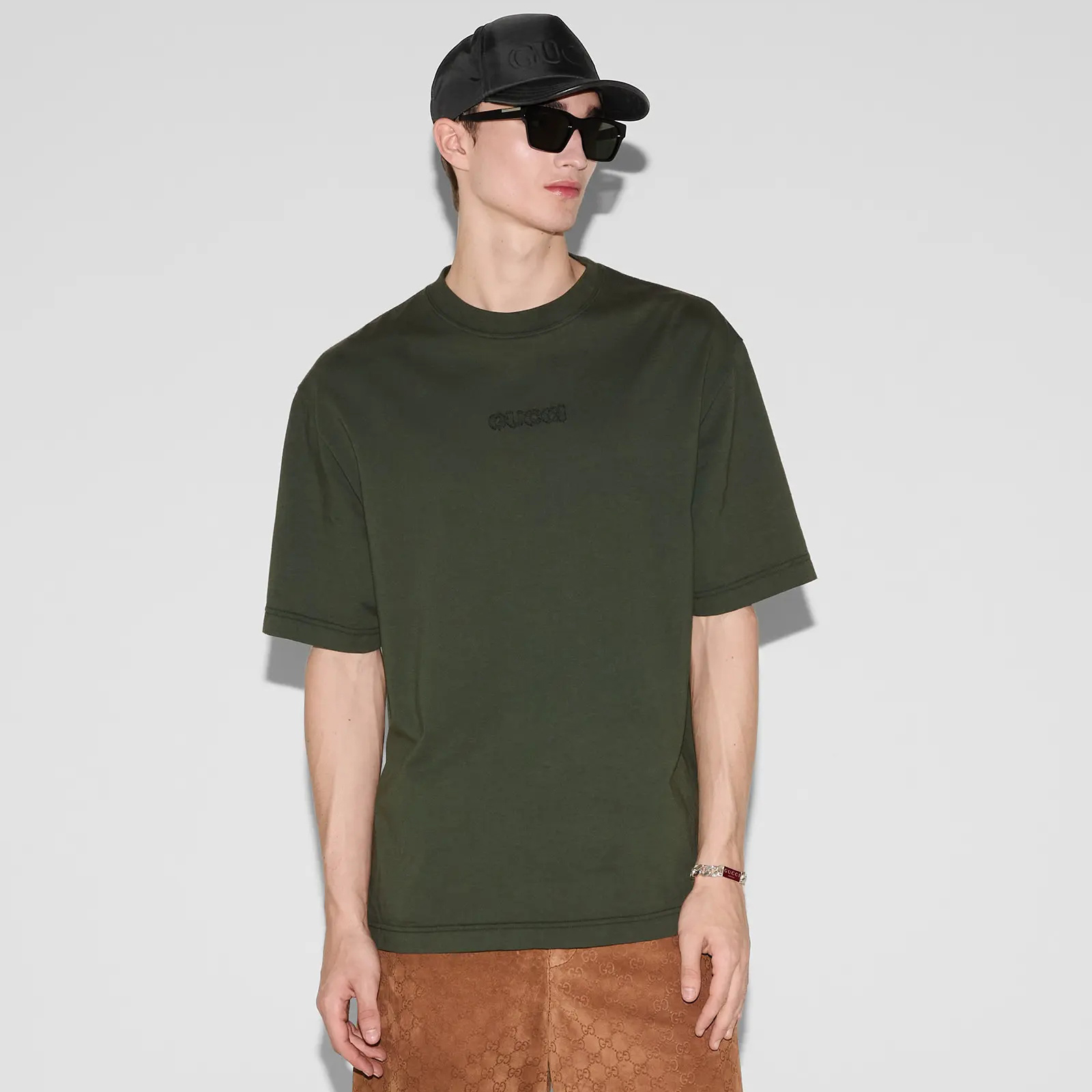 NIGO Gucci Men's Summer Solid Color Embroidered Letter Printed Cotton Round Neck Short Sleeve T-Shirt #nigo75317