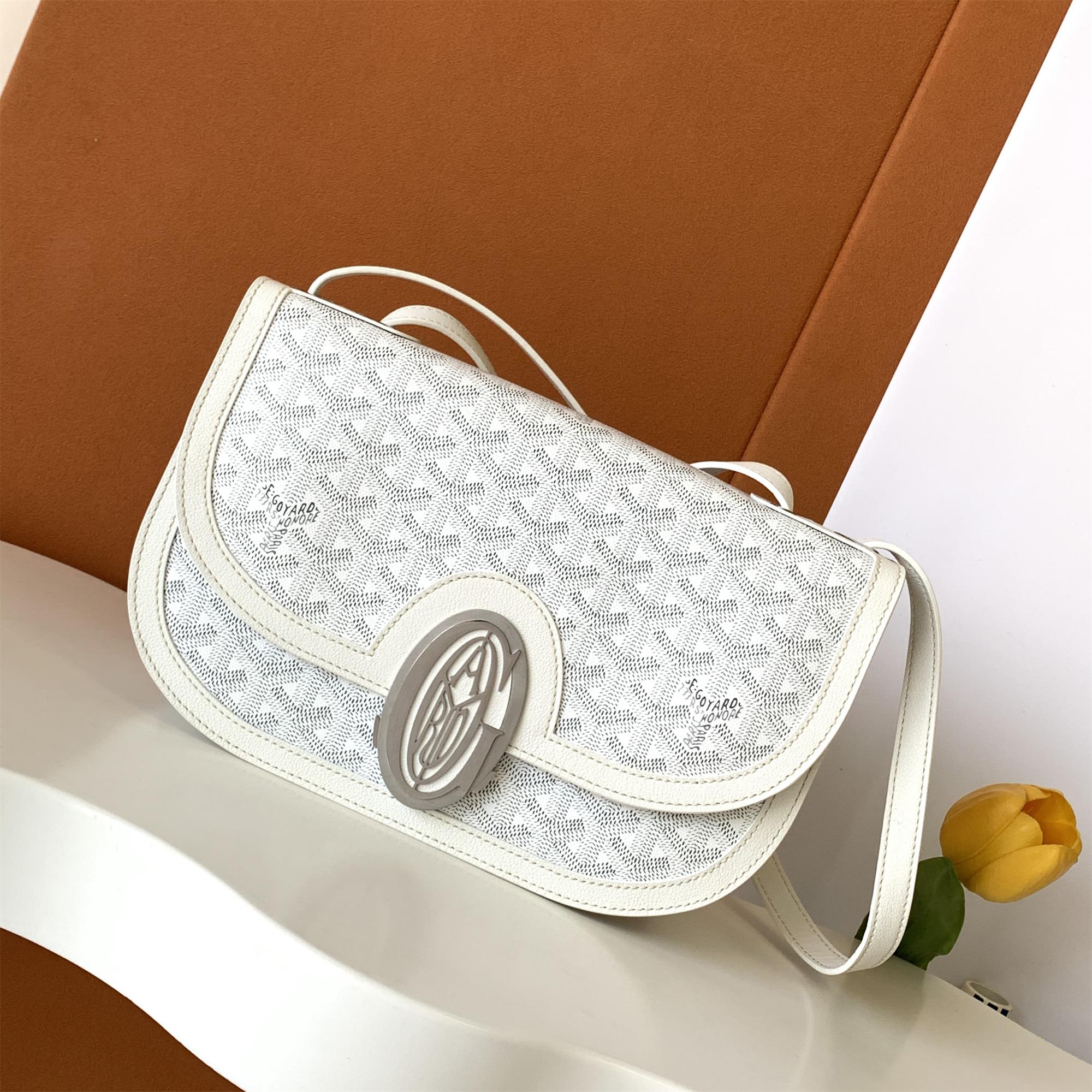 NIGO GOYARD Men's and Women's Old Flower Full Print Adjustable Shoulder Strap Canvas Patchwork Leather Flap Messenger Bag Shoulder Crossbody Bags #nigo75318