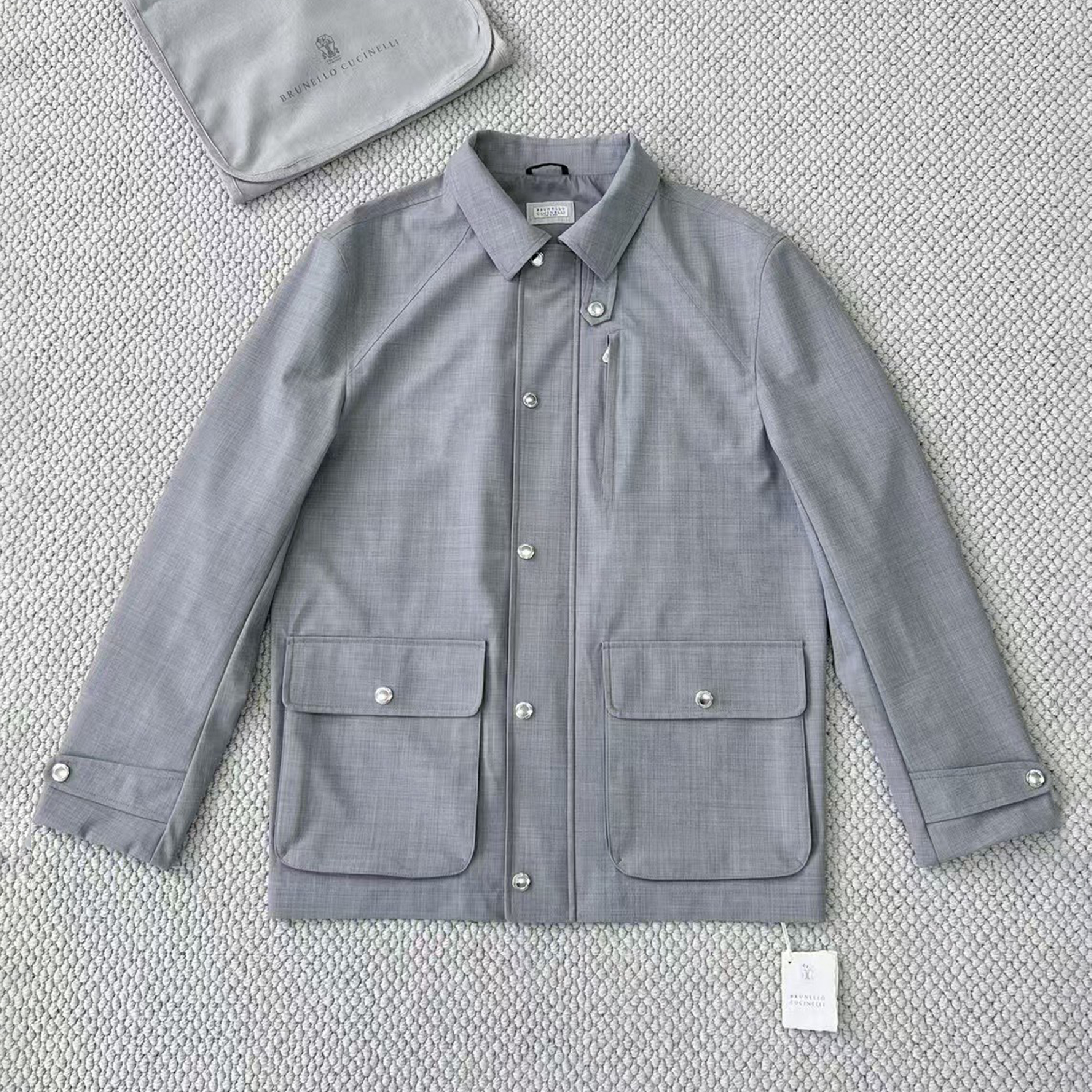 NIGO Brunello Cucinelli Men's Spring And Summer Fashion Shoulder Insert Sleeve Military Jacket Light And Comfortable Temperament Jacket Coat Ngvp #nigo9961