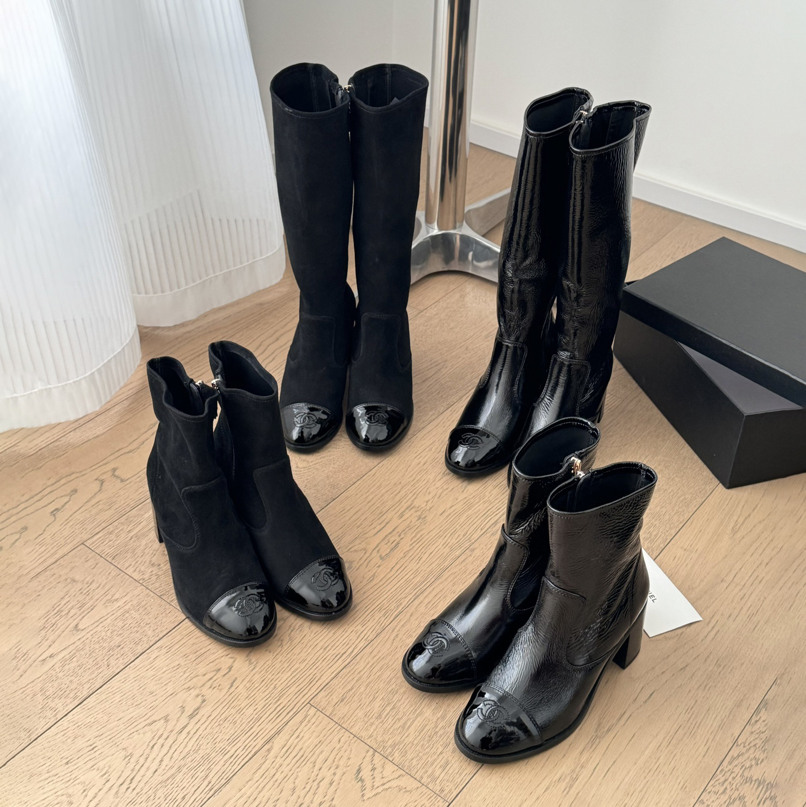 NIGO Chanel Women's Autumn and Winter Solid Color Suede Leather Thigh High Boots Short Boots Shoes #nigo75322