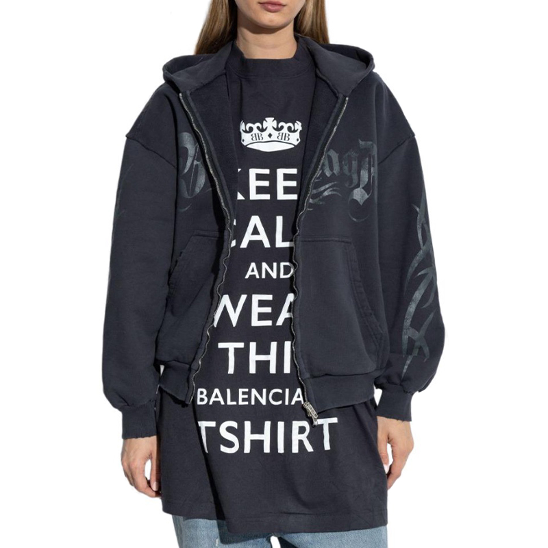 NIGO Balenciaga Men's Women's Spring And Autumn Letter Printed Solid Color Zipper Loose Solid Color Hooded Sweatshirt Jacket Ngvp #nigo9958