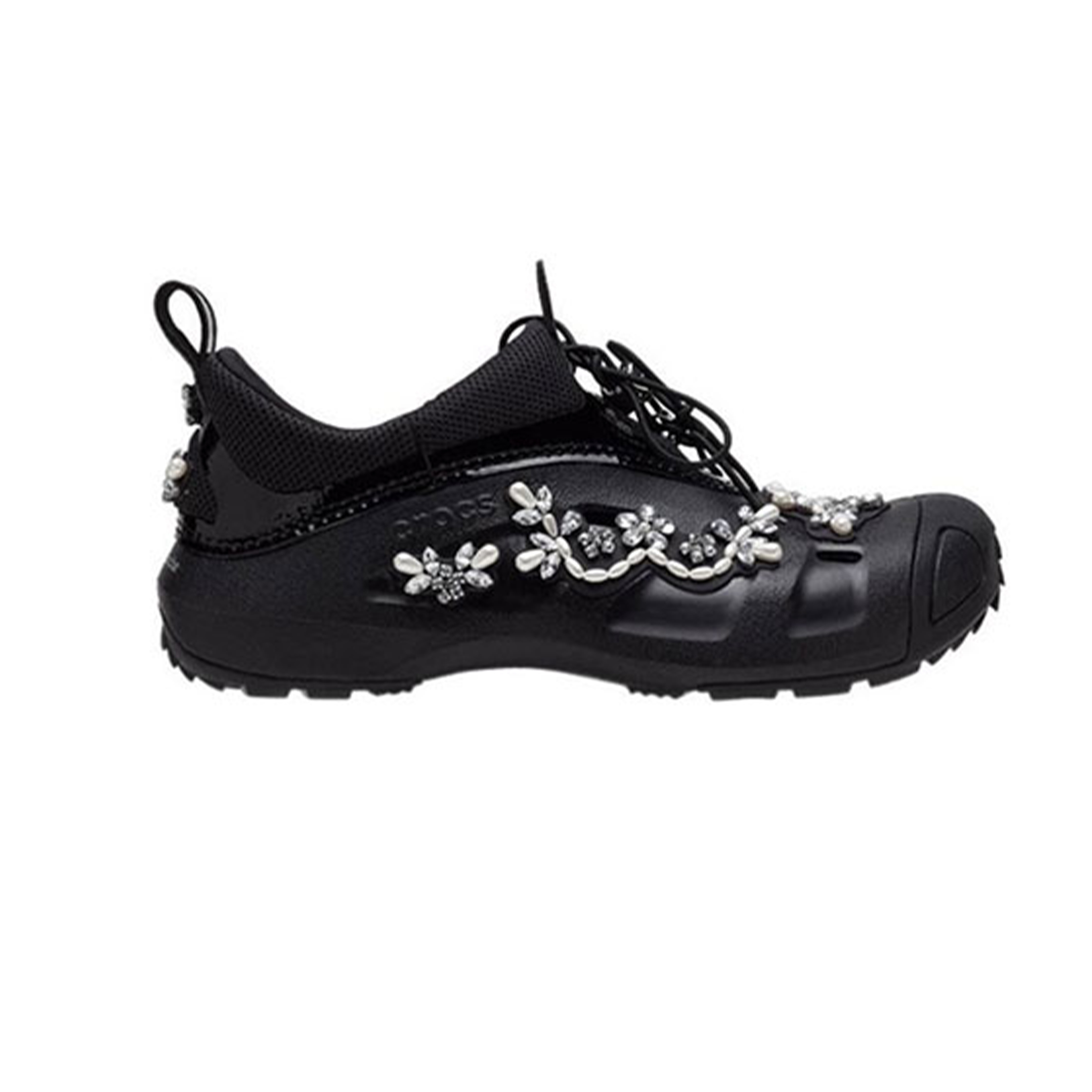 NIGO Simone Rocha x Crocs Cave Shoes Lace Up Rhinestone Beaded Beach Sandals Women's Spring And Summer Fashion Temperament Comfortable Holiday Sandals #nigo71998