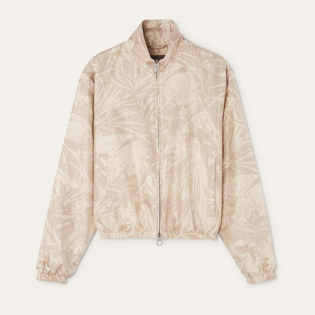 NIGO Loro Piana Women's Spring And Autumn Floral Print Stand Collar Zipper Long Sleeve Bomber Aviator Jacket Ngvp #nigo9963