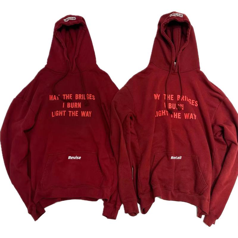 NIGO Vetements Men's Red Letter Print Hooded Sweatshirt Spring and Autumn Fashion Trend High Street Pullover Hoodie Ngvp #nigo9976