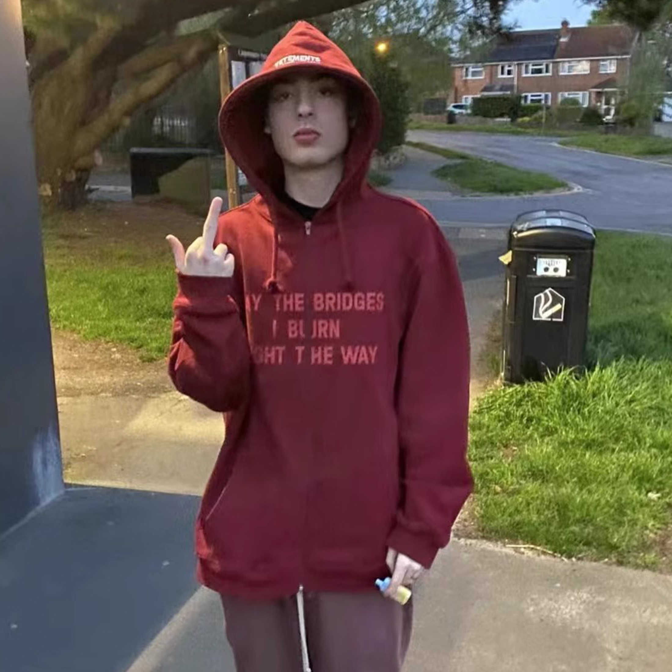 NIGO Vetements Men's Spring And Autumn Loose High Street Trend Hooded Zipper Jacket Red Letter Printed Personalized Fashion Jacket Sweatshirt Ngvp #nigo9975