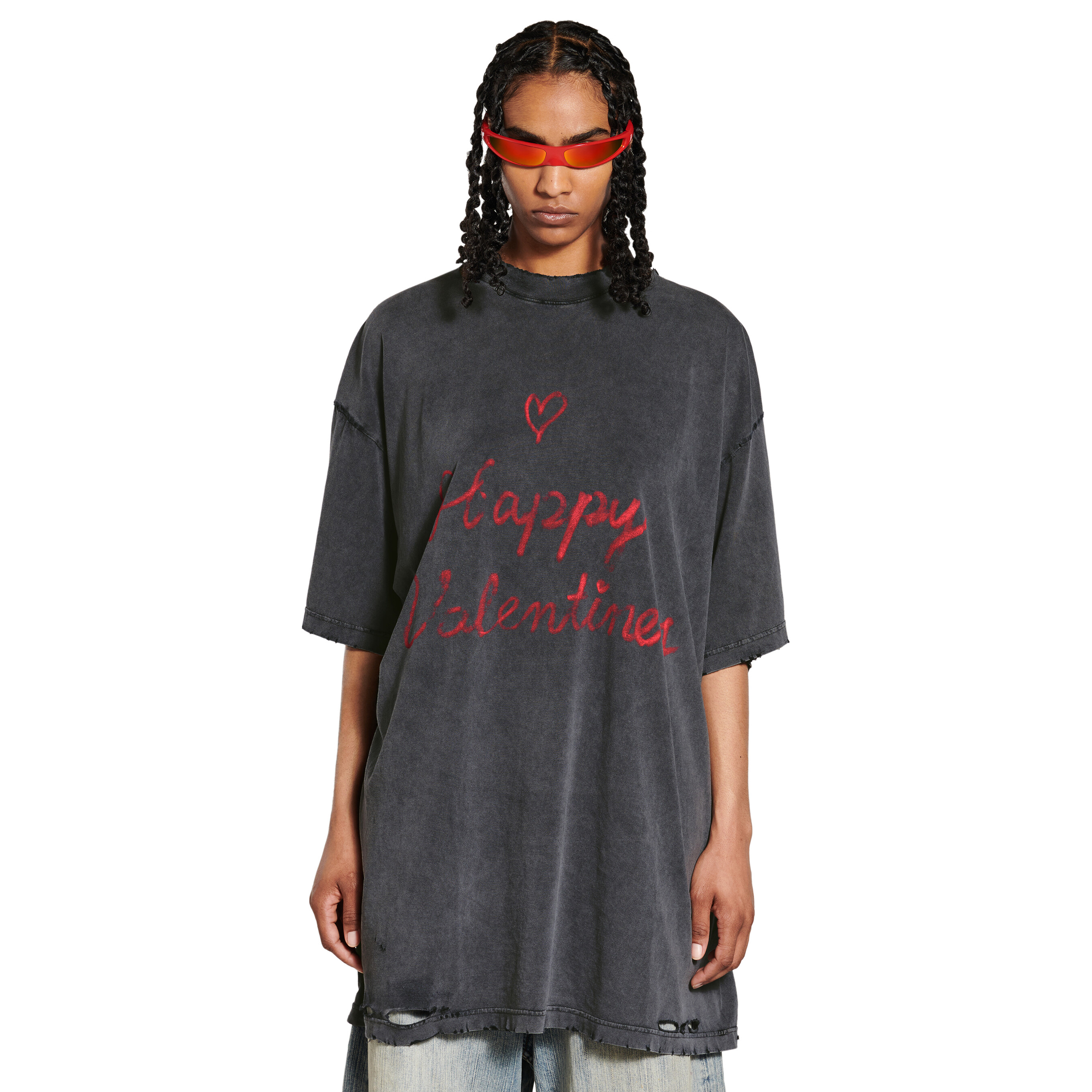 NIGO Balenciaga Women's Solid Color Letter Print Round Neck Regular Fit Cotton Short Sleeve T-Shirt #nigo75335