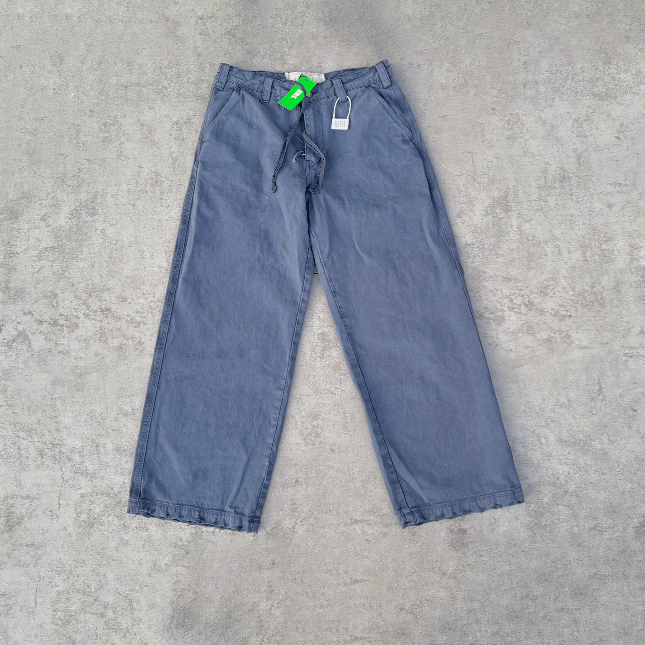 NIGO ERL Eli Russell Linnetz Men's Spring And Summer Washed Blue Workwear Baggy Wide-leg Pants Work Pants Vintage Style Fashion Trend Straight Pants Ngvp #nigo9983