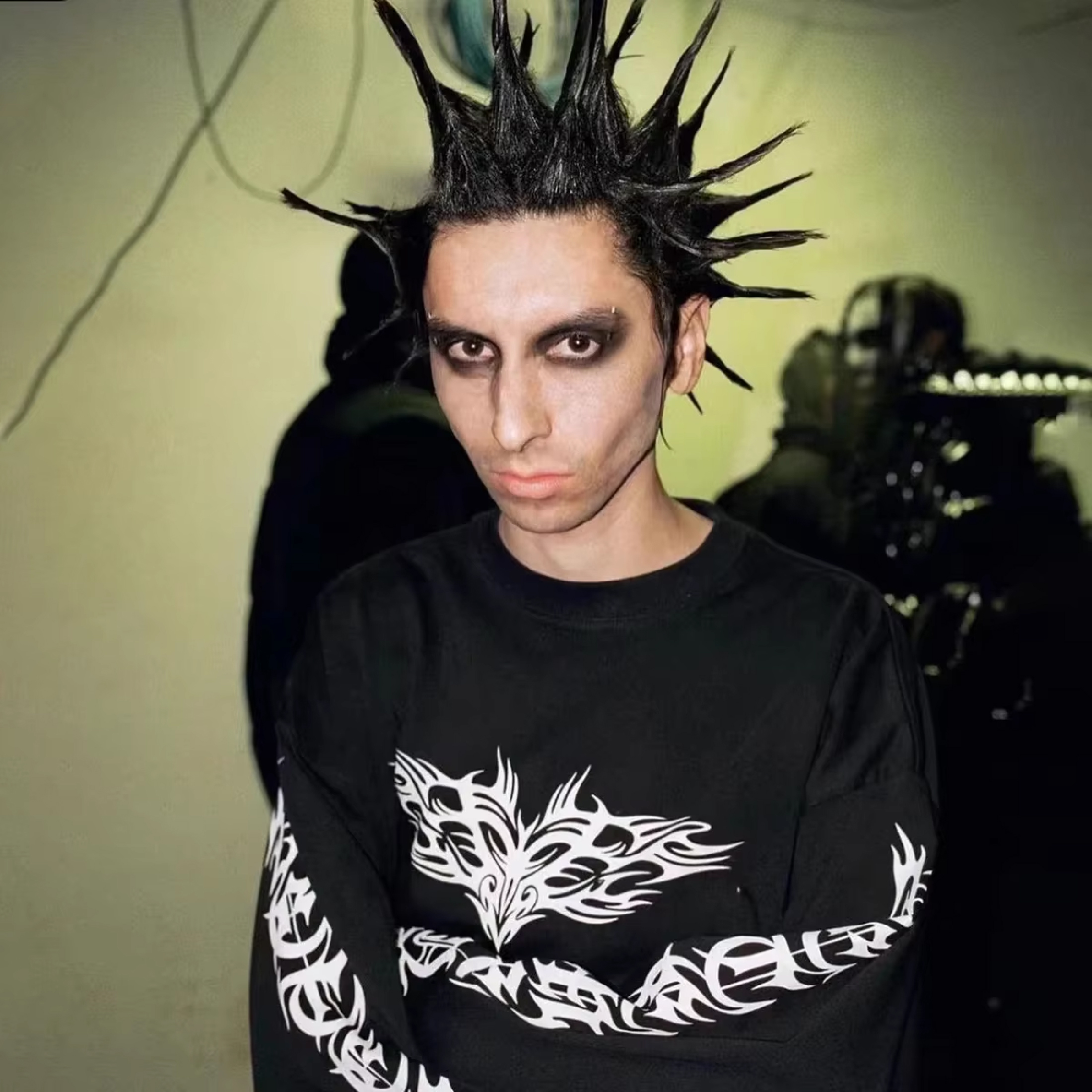 NIGO Vetements Men's Sanskrit Round Neck Long Sleeve T-shirt Spring Autumn Printing Black White Loose Vintage Bottoming Shirt Ngvp #nigo9986