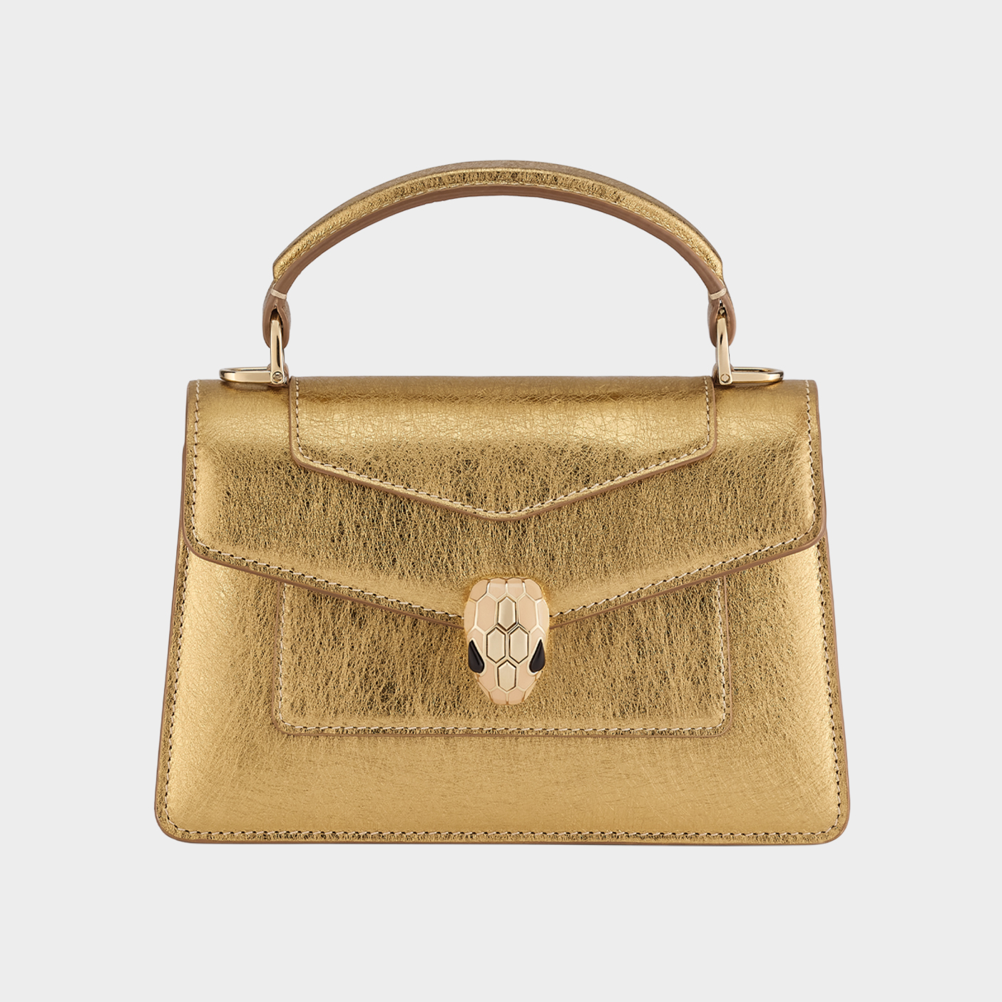 NIGO Bvlgari Women's Serpenti Forever Series Fashion Solid Color Mini Top Handle Bags Leather Bags #nigo71971