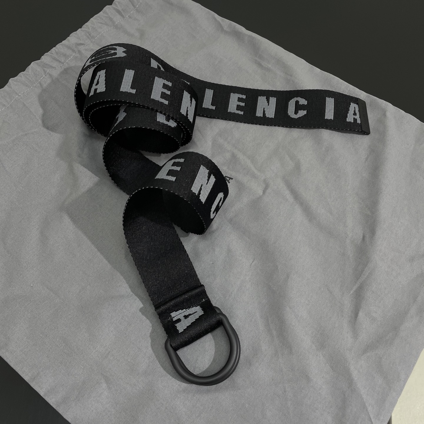 NIGO Balenciaga Men's Monogrammed Black Canvas Fabric Belt #nigo75363