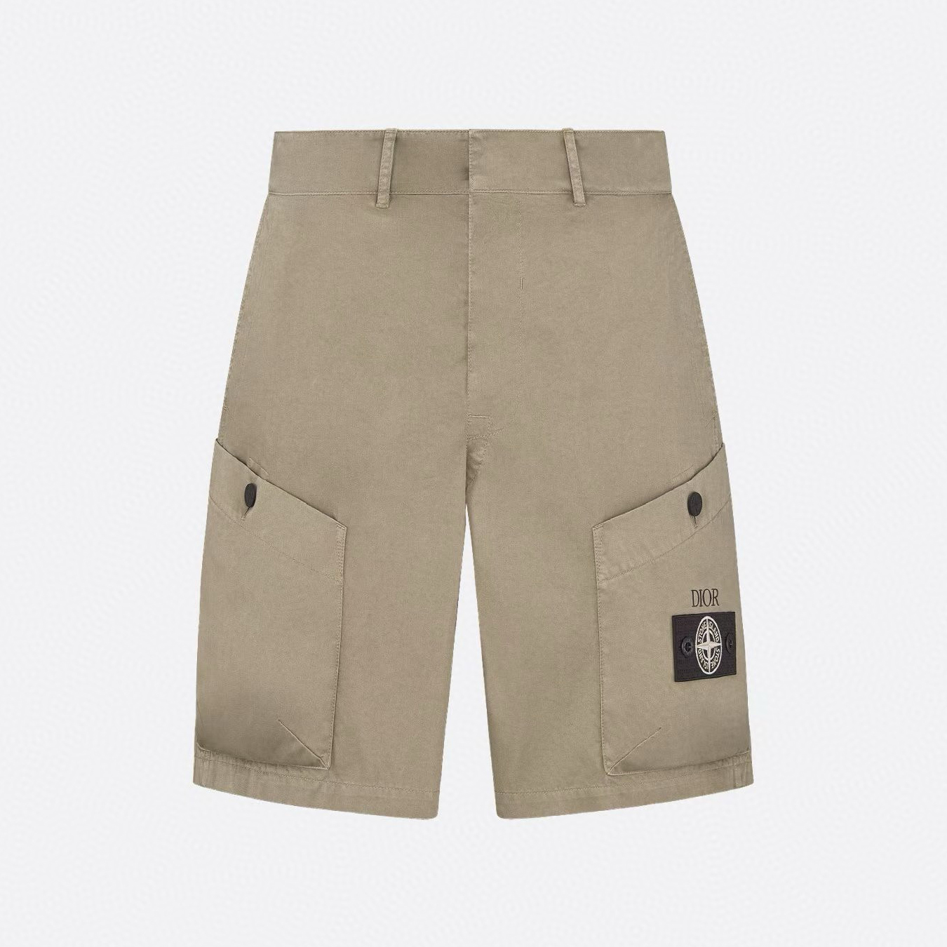 NIGO Dior Dior And Stone Island Men's Summer Solid Color Letter Logo Casual Fit Bermuda Shorts #nigo75358