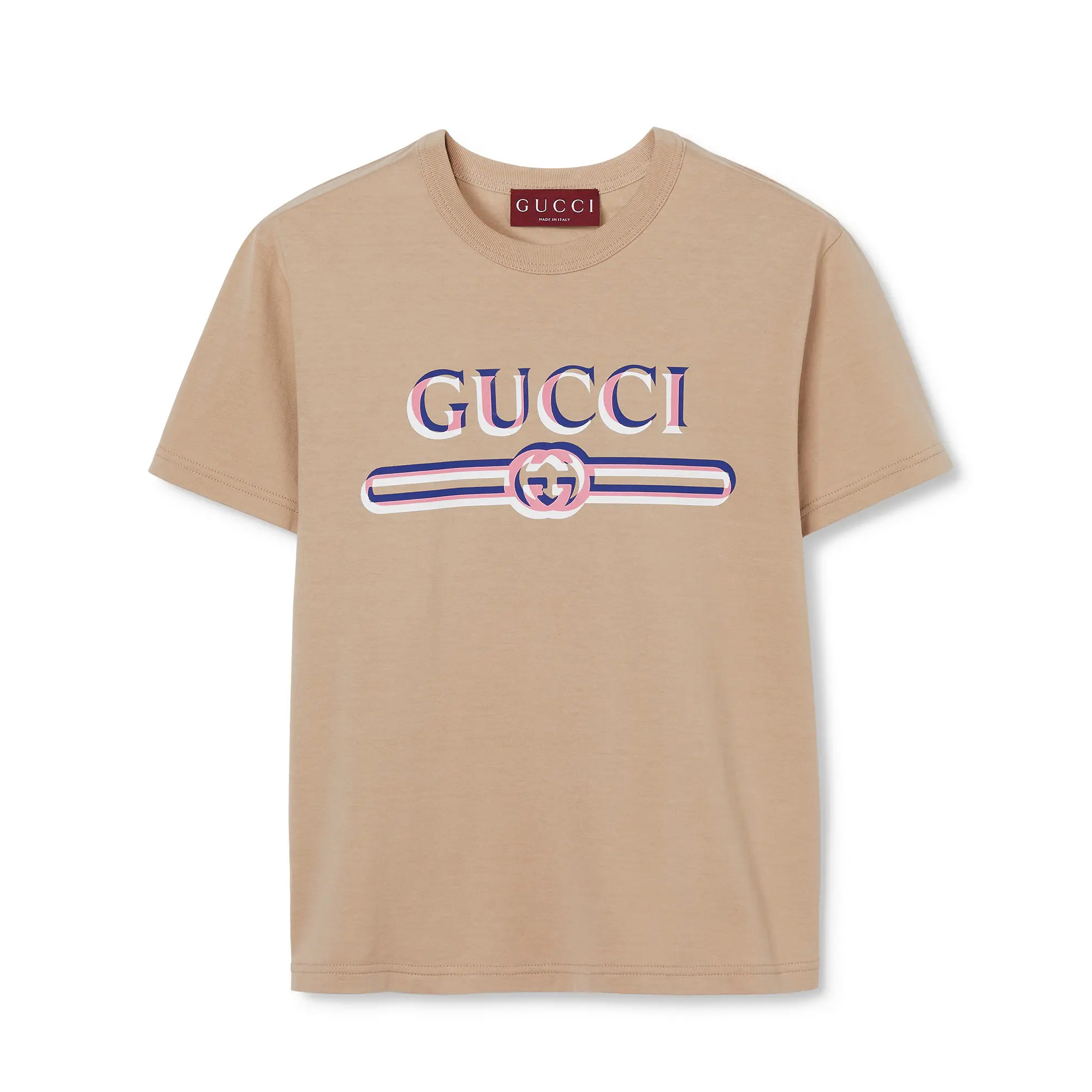 NIGO Gucci Women's Summer Solid Color Letter Printed Plain Knit Round Neck Short Sleeve T-Shirt #nigo75366