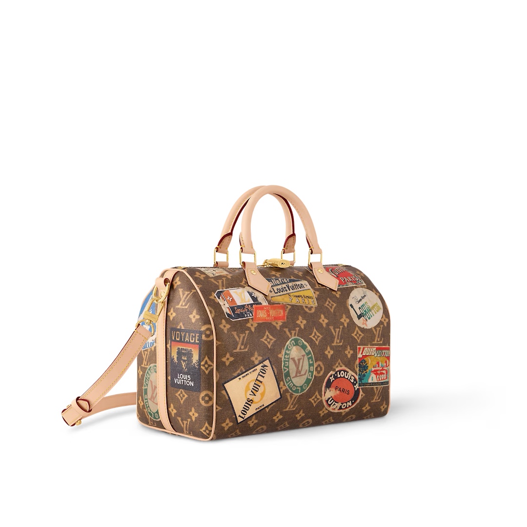 NIGO Louis Vuitton Speedy Bandoulière 30 Women's Flight Mode Vintage Iconic Monogrammed Coated Canvas Shoulder Crossbody Tote Bag Bags #nigo75371