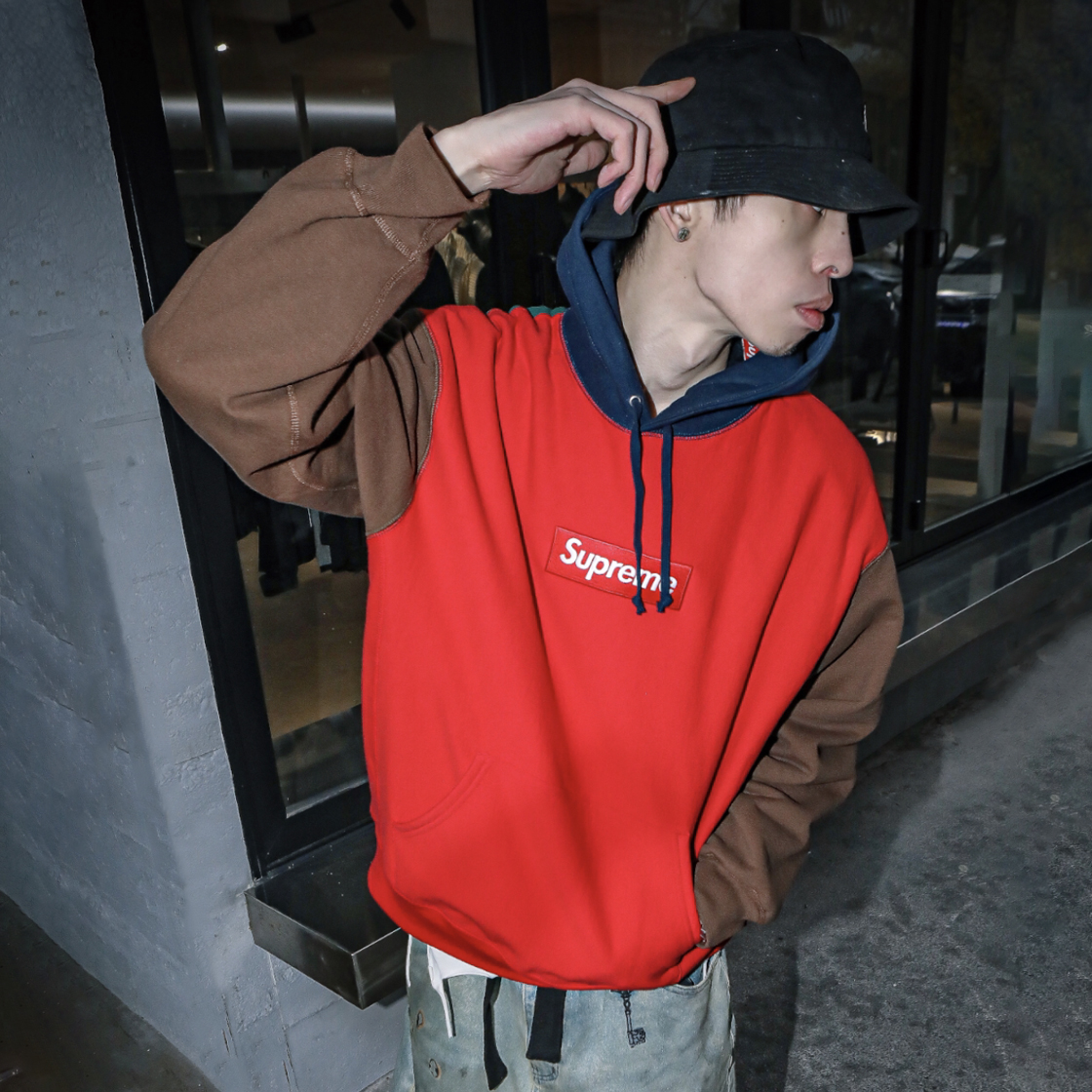 NIGO Supreme Men's and Women's Spring and Fall Chest Logo Patch Cotton Hooded Drawstring Sweatshirt #nigo75376