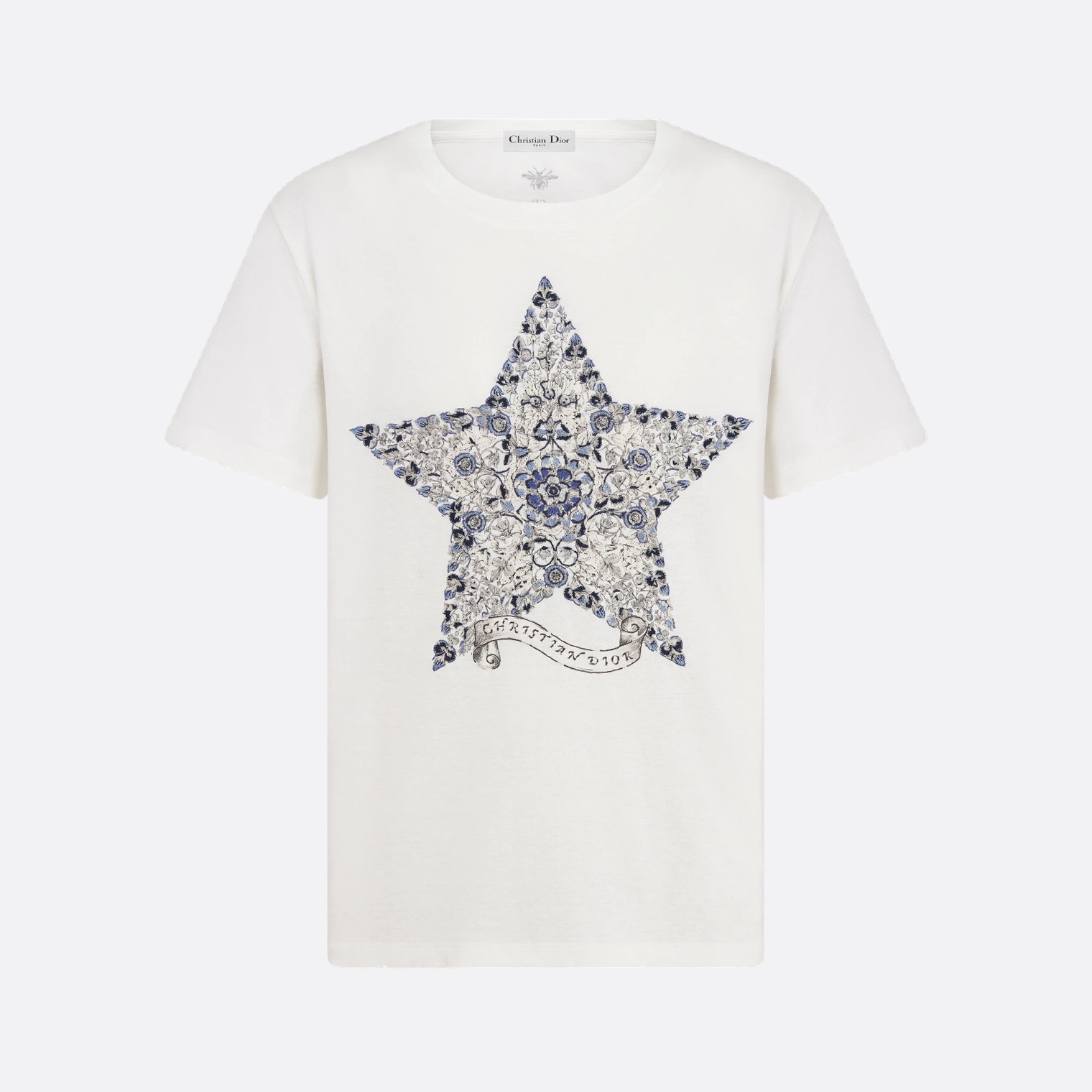 NIGO DIOR Women's Summer Solid Color Pentagram Pattern Printed Cotton Loose Short Sleeve T-Shirt #nigo75387