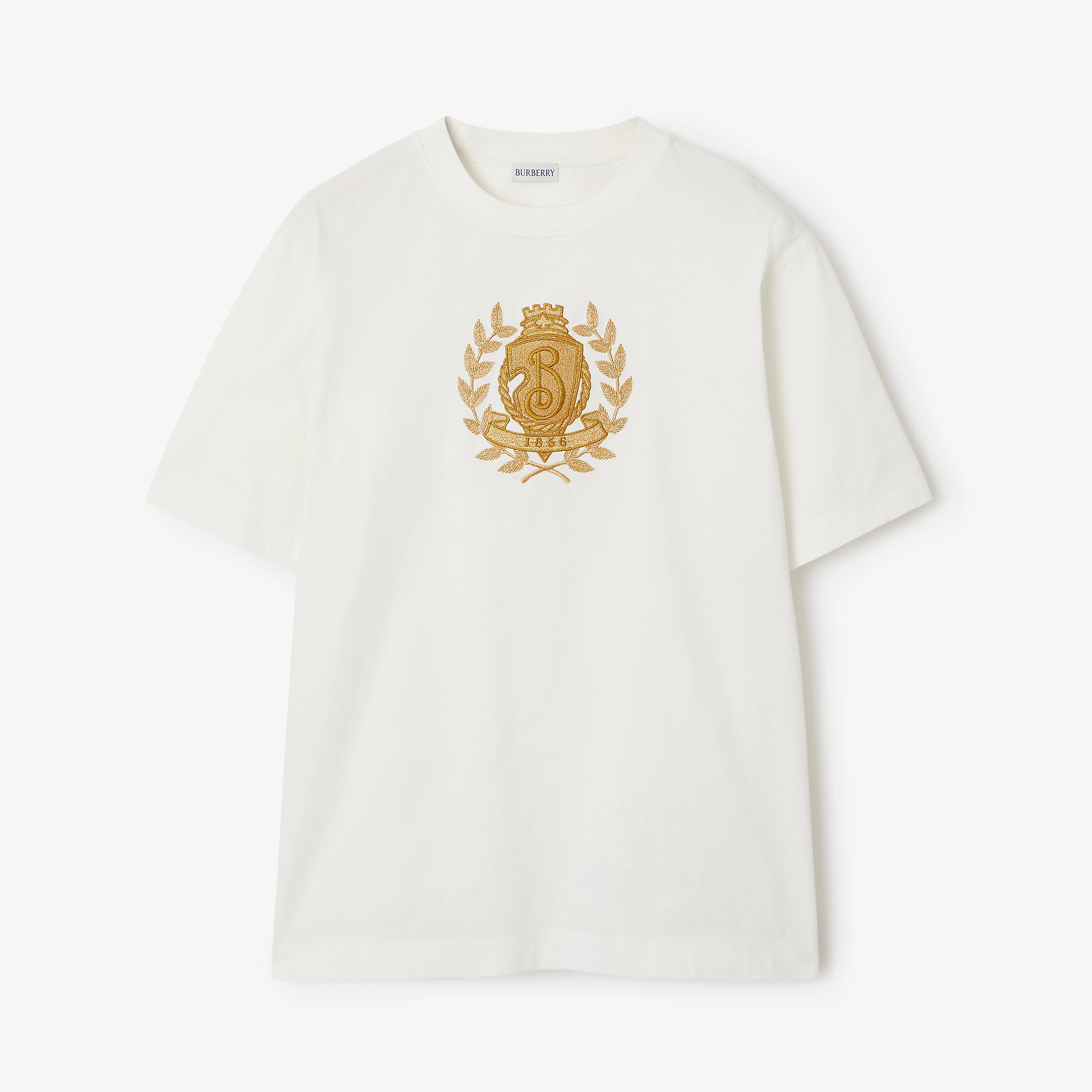 NIGO Burberry Men's And Women's Summer Solid Color Embroidered Logo Print Round Neck Cotton Short Sleeve T-shirt #nigo75383