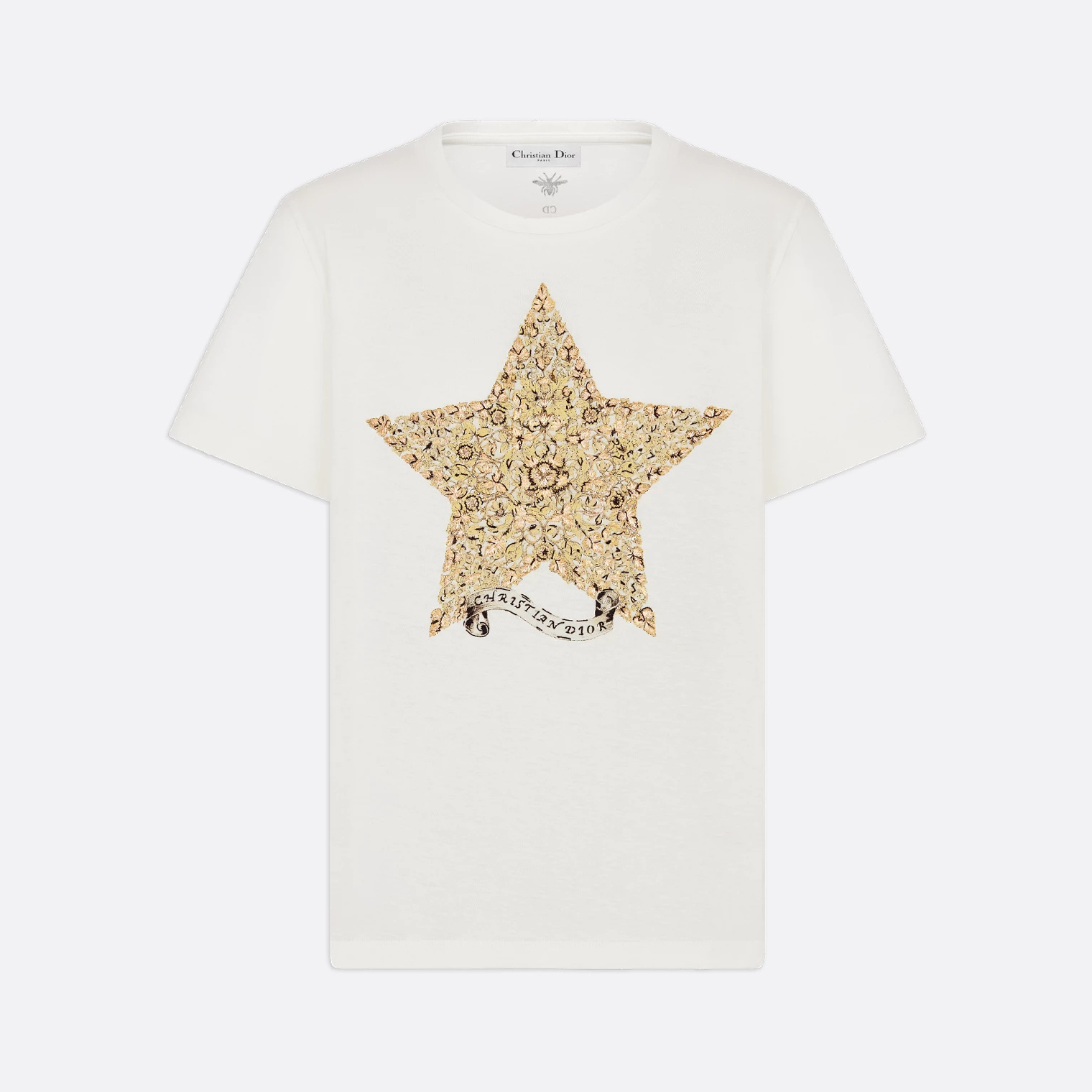 NIGO DIOR Women's Summer Solid Color Pentagram Pattern Printed Cotton Loose Short Sleeve T-Shirt #nigo75387