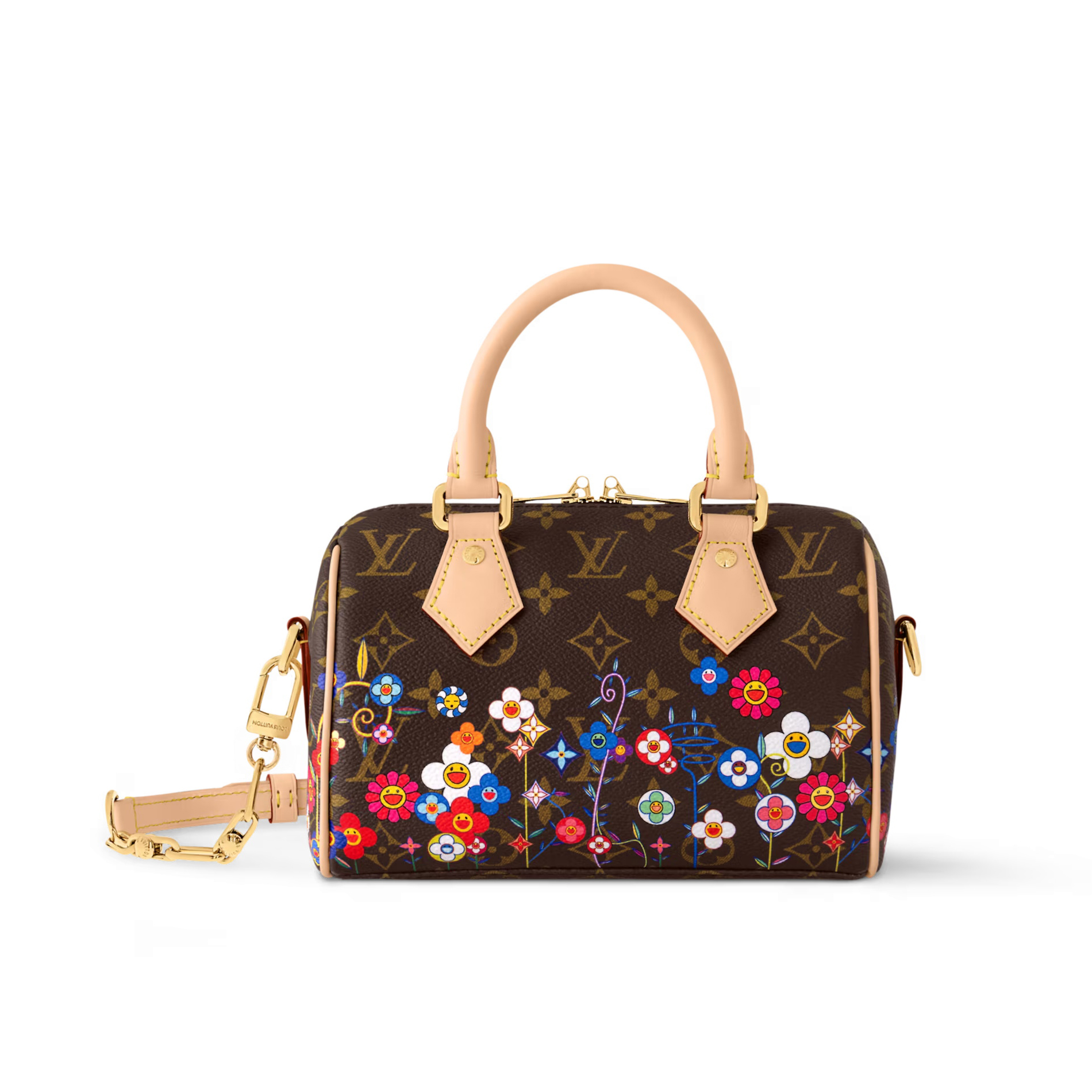 NIGO Louis Vuitton Lv X Tm Speedy Bandoulière 20 Women's Brown Letter Printed Zipper Closure Canvas Quilted Cowhide Shoulder Crossbody Tote Bag Bags #nigo75415
