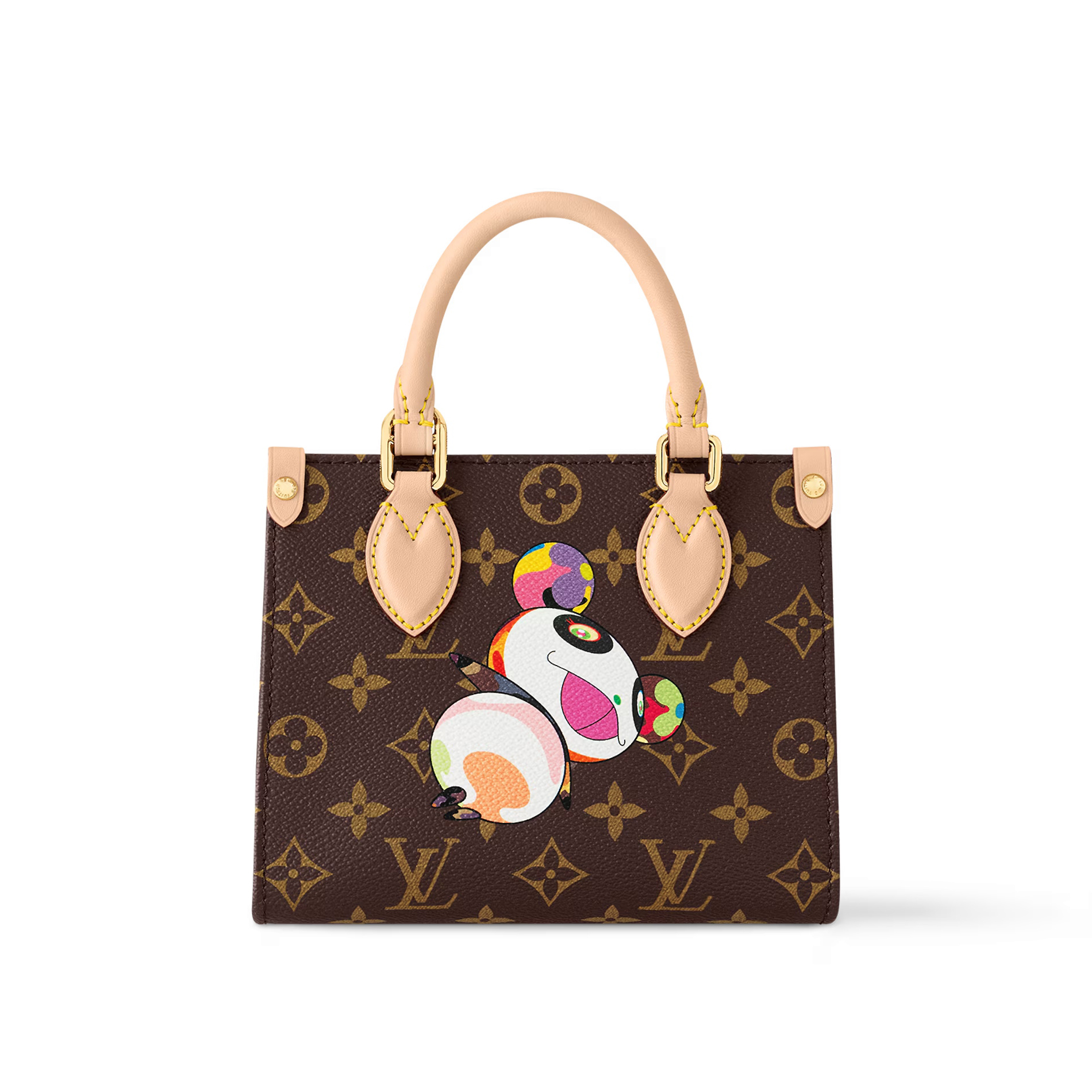 NIGO Louis Vuitton Lv X Tm Onthego Bb Women's Brown Old Flower Full Printing Removable Adjustable Shoulder Strap Coated Canvas Splicing Cowhide Tote Bag Shopping Bags Shoulder Crossbody Handbags #nigo75413