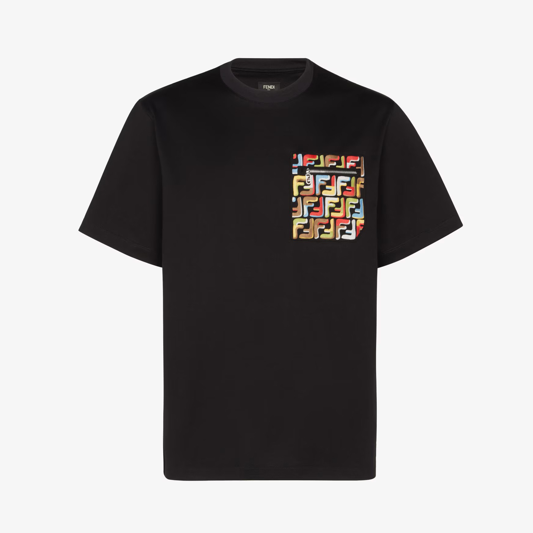 NIGO Fendi Men's Summer Embroidered Logo Printed Solid Color Round Neck Cotton Short Sleeve T-Shirt #nigo75396