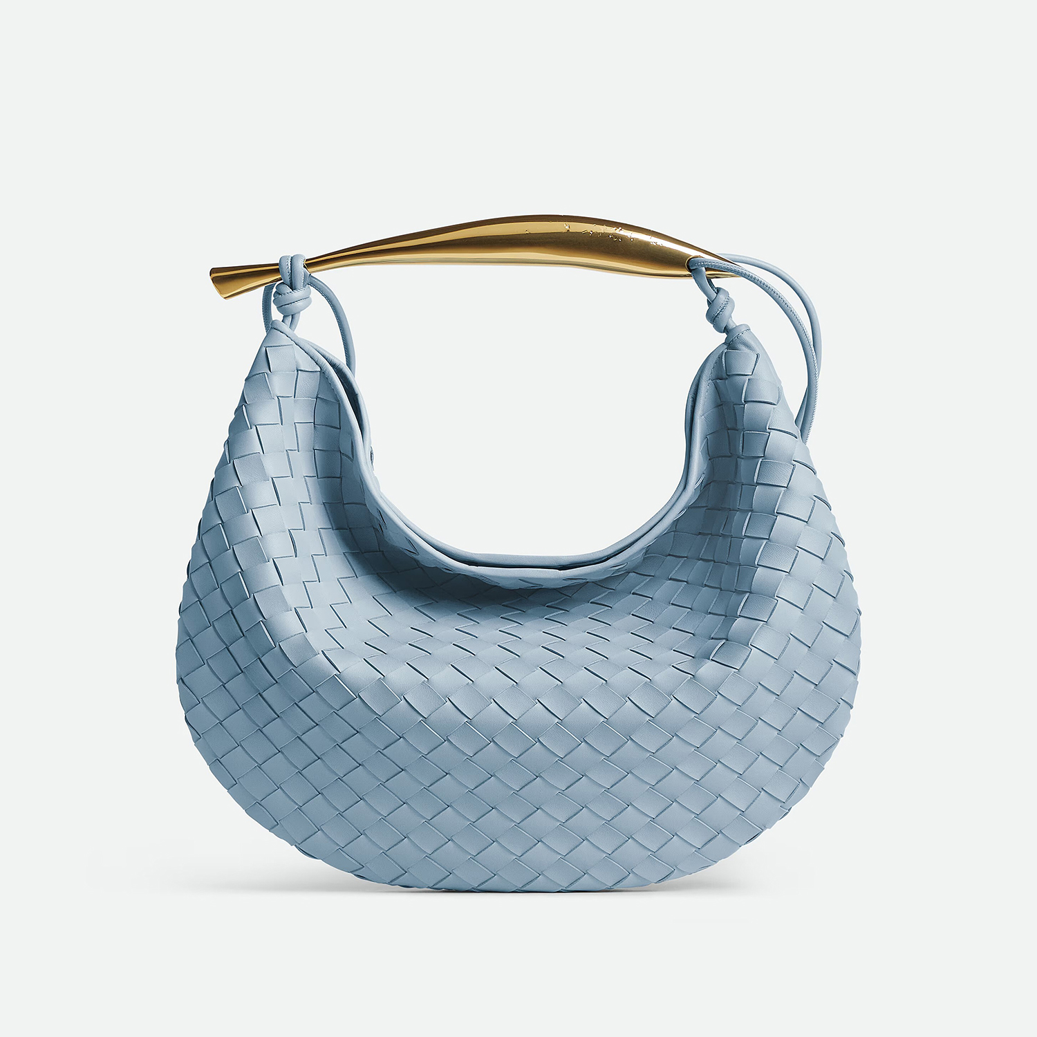 NIGO Bottega Veneta Women's Solid Color Woven Magnetic Clasp Closure Sheepskin Half Moon Bag Casual Sardine Tote Bags #nigo75432
