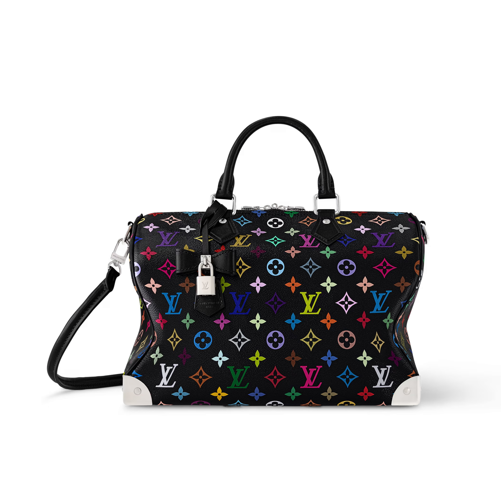 NIGO Louis Vuitton Lv X Tm Speedy Soft 30 Women Solid Color Detachable Adjustable Shoulder Strap Zipper Closure Cow Leather Single Shoulder Crossbody Tote Travel Bag Bags #nigo75433