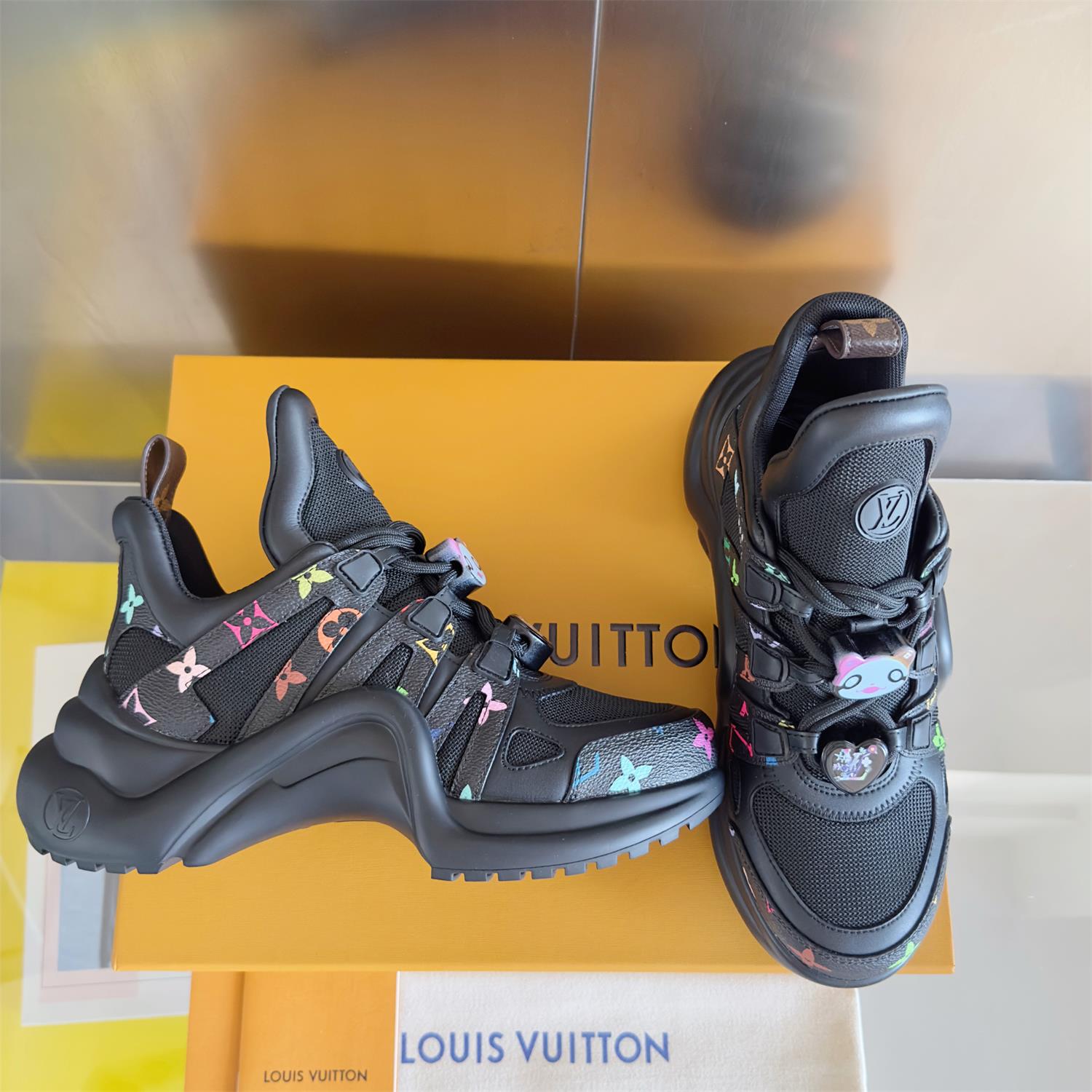 NIGO Louis Vuitton Archlight Women's Fall/Winter Leather Lace Up Low Top Casual Sneakers Shoes #nigo75438