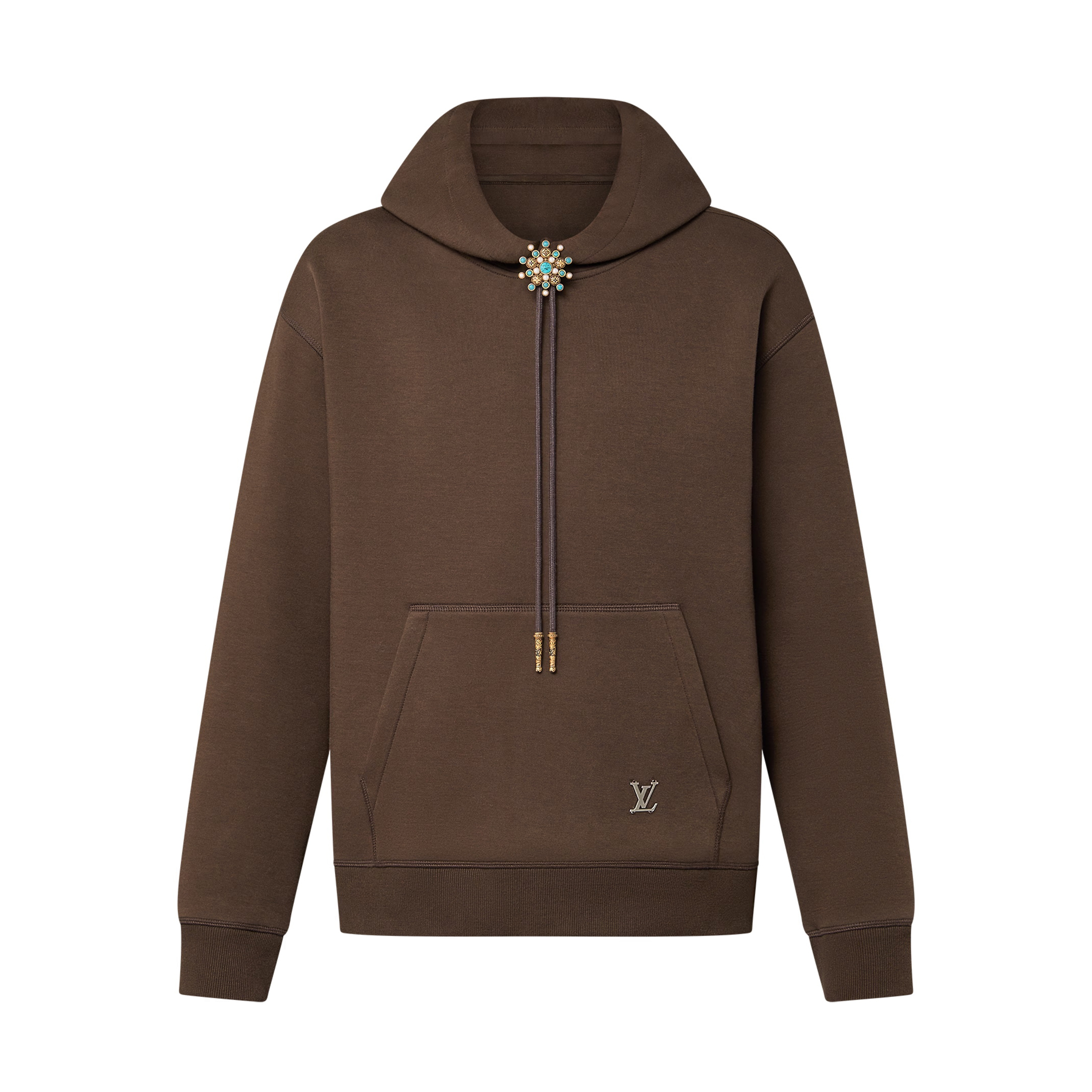 NIGO Louis Vuitton Men's Spring & Autumn Solid Color Logo Print Drawstring Hooded Sweatshirt #nigo75431