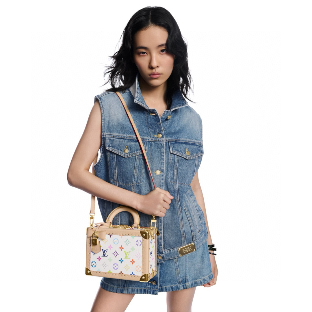 NIGO Louis Vuitton LV x TM Petite Valise Women's Detachable Adjustable Shoulder Strap Colorful Letter Printed Coated Canvas Single Shoulder Slanting Handbag Bag Bags #nigo75435
