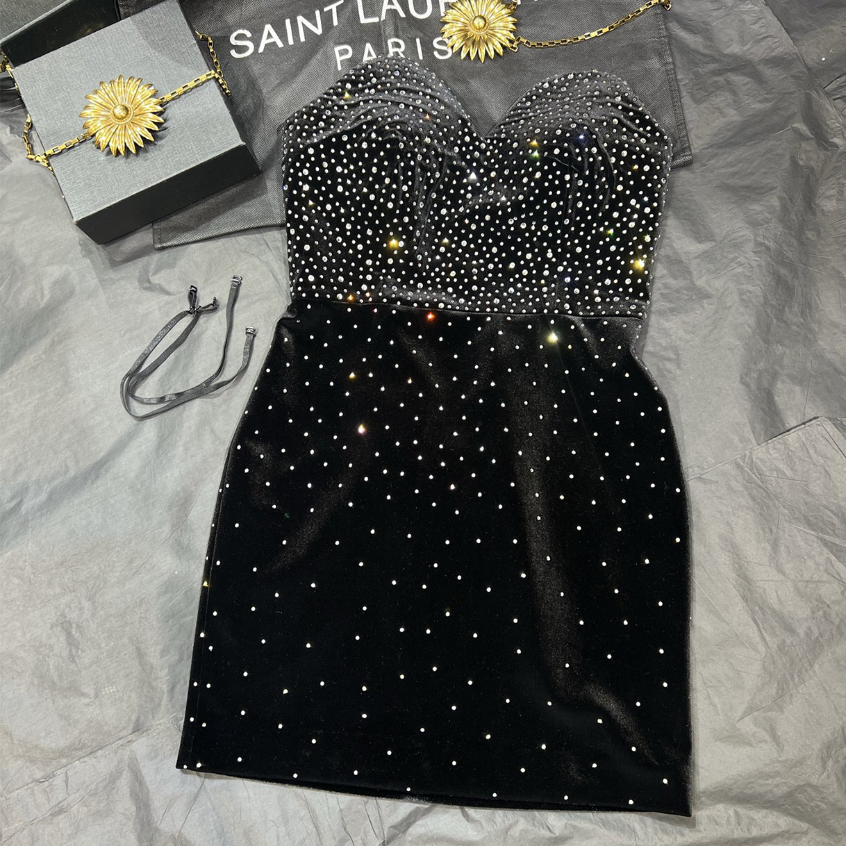 NIGO Alex Perry Women's Spring And Summer Rhinestone Bustier Short Dress Gorgeous Sparkling Simple Elegant Fashion Temperament Sexy Slim Mini Dresses Ngvp #nigo1117