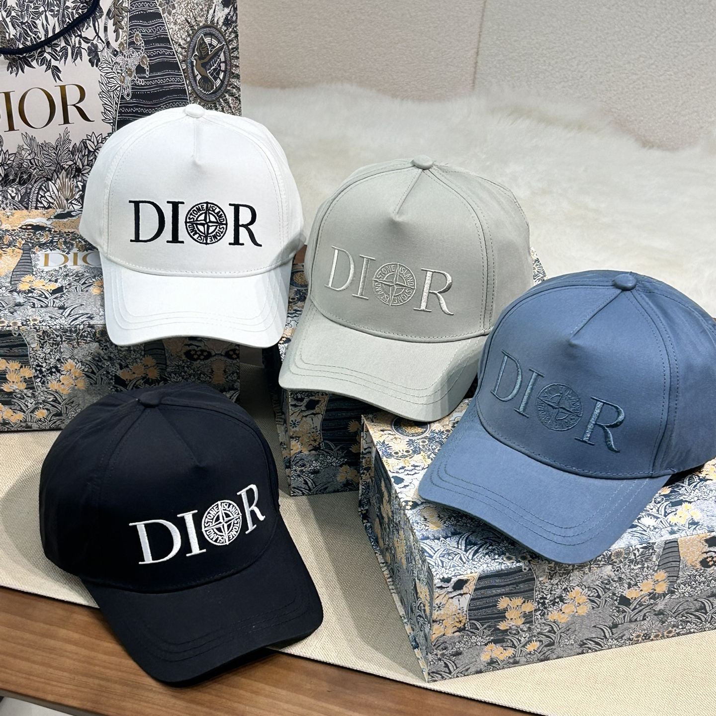 NIGO Dior Men's Solid Color Embroidered Monogrammed Duck Cap Hat #nigo75445