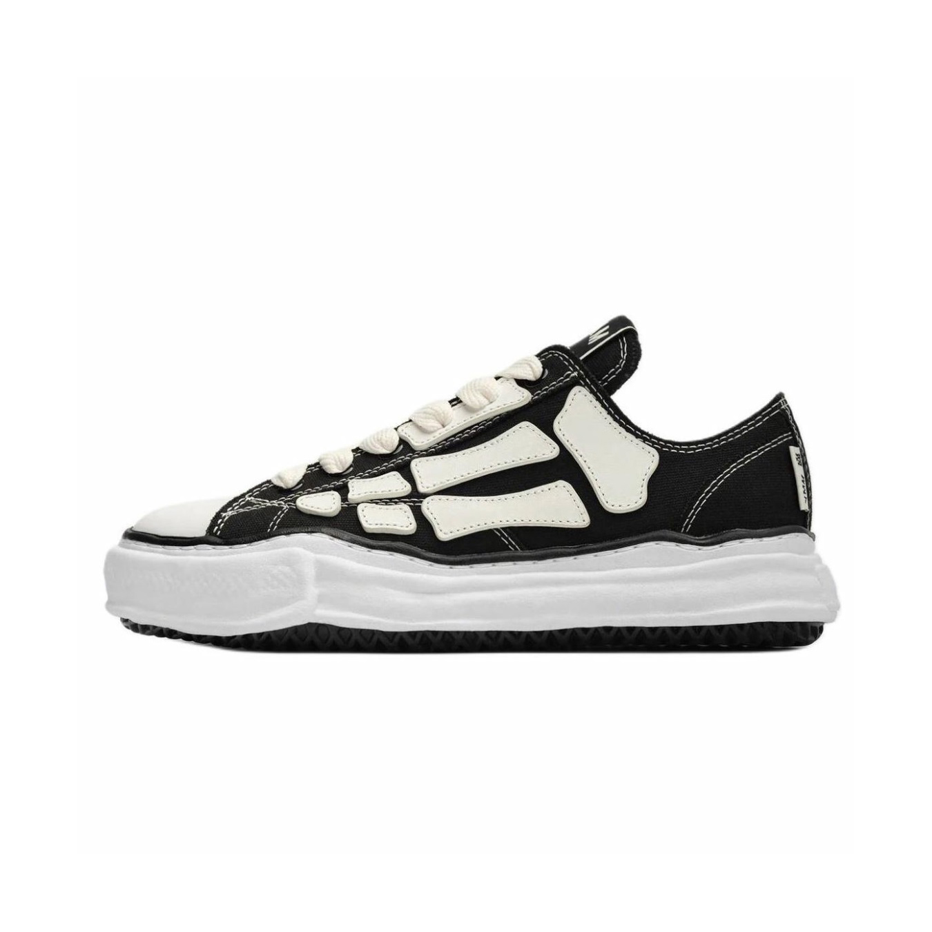 NIGO Maison Mihara Yasuhiro x AMIRI Men's and Women's Seasonal Black and White Low Top Canvas Lace-Up Casual Shoes #nigo75442