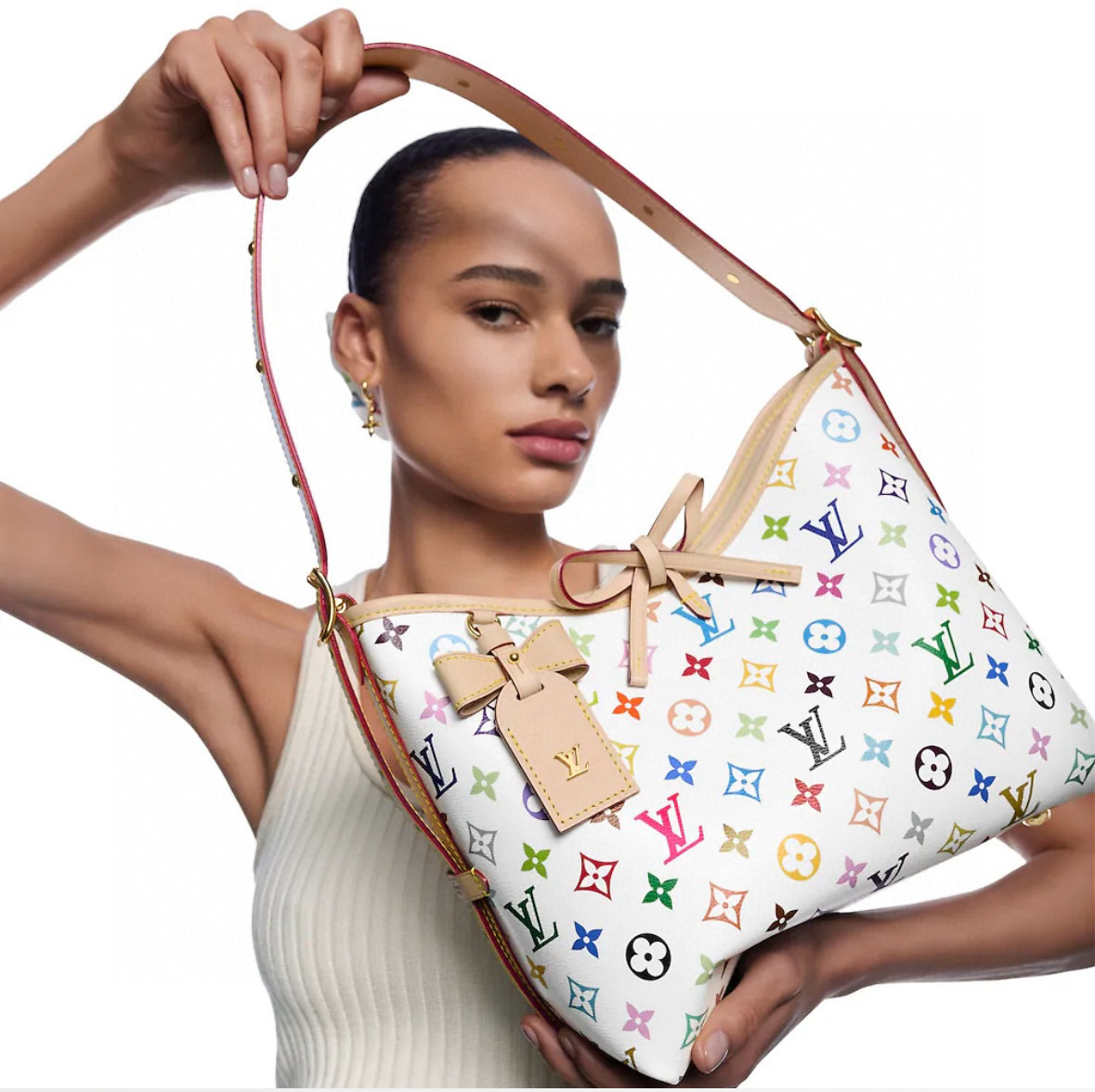 NIGO Louis Vuitton LV x TM CARRYALL Women's Detachable Adjustable Shoulder Strap Colorful Logo Printed Coated Canvas Tote Shoulder Bag Bags #nigo75465