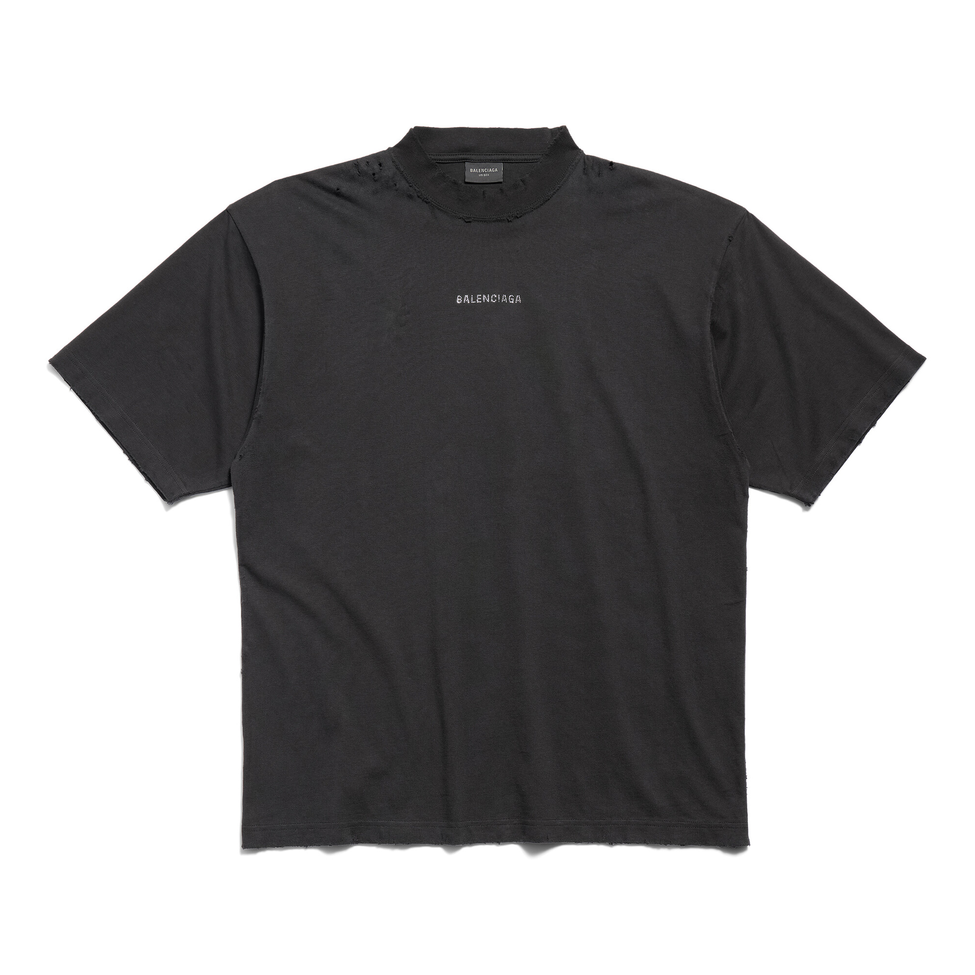 NIGO Balenciaga Men's Summer Hot Drill Logo Letter Print Black Cotton Short Sleeve T-Shirt #nigo75455