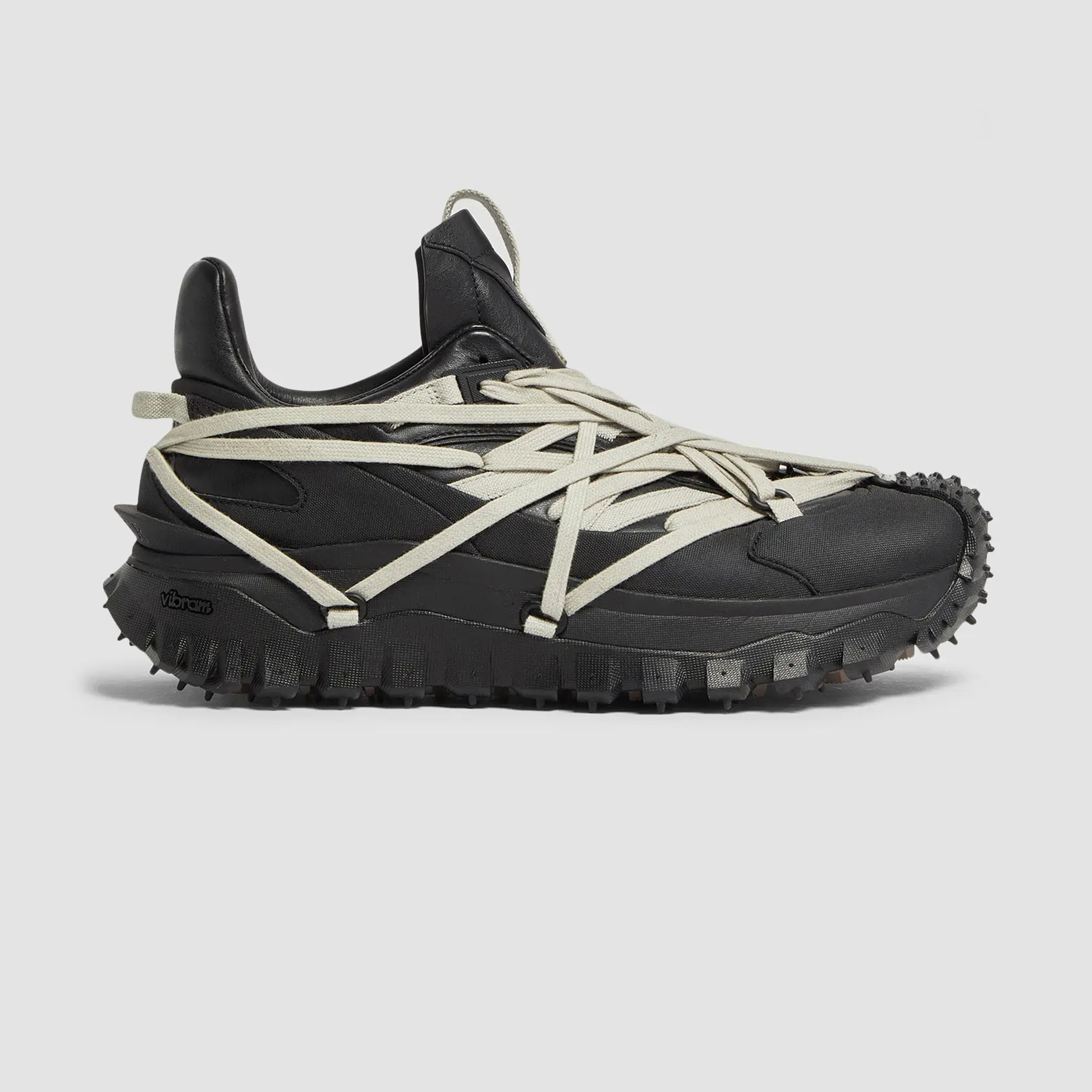NIGO Moncler X Rick Owens Trailgrip Megalace Men's And Women's Leather Sneakers Cross Country Travel Outdoor Sports Hiking Shoes Comfortable High Street Lace Up Casual Shoes Ngvp #nigo1118