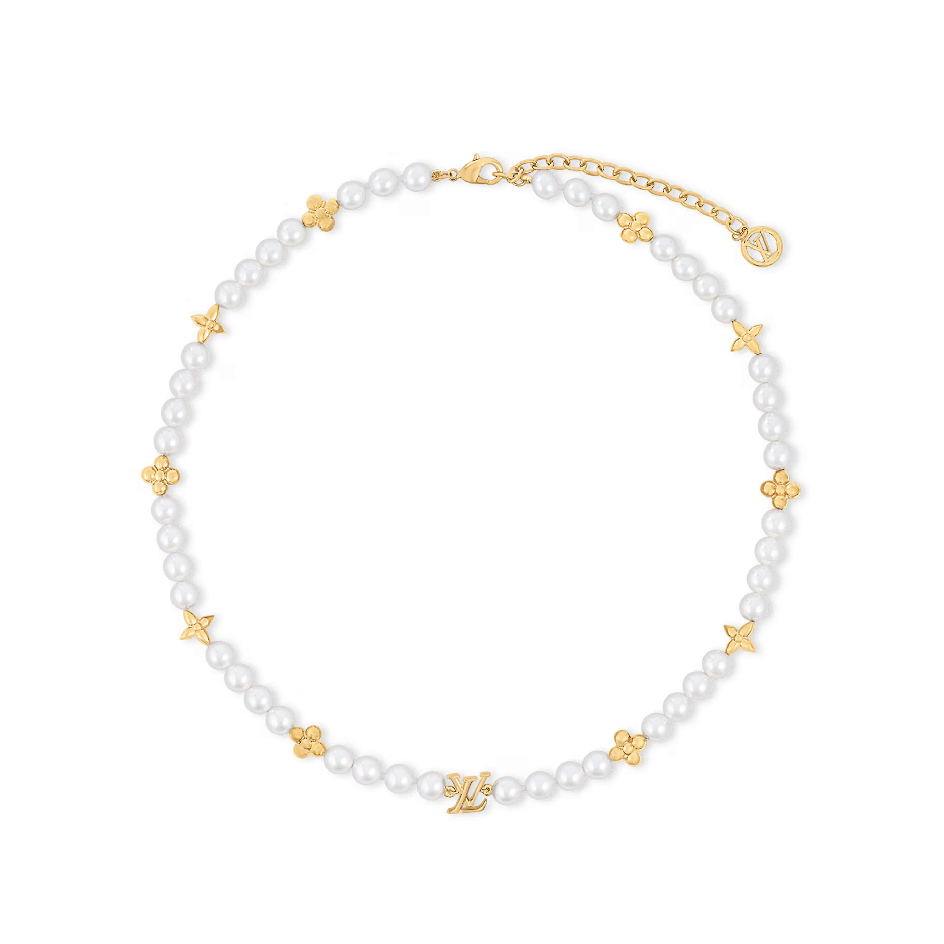 NIGO Louis Vuitton My LV Pearl Women's Alphabet Floral Design Metal Pearl Necklace Bracelet Earrings Jewelry #nigo75472