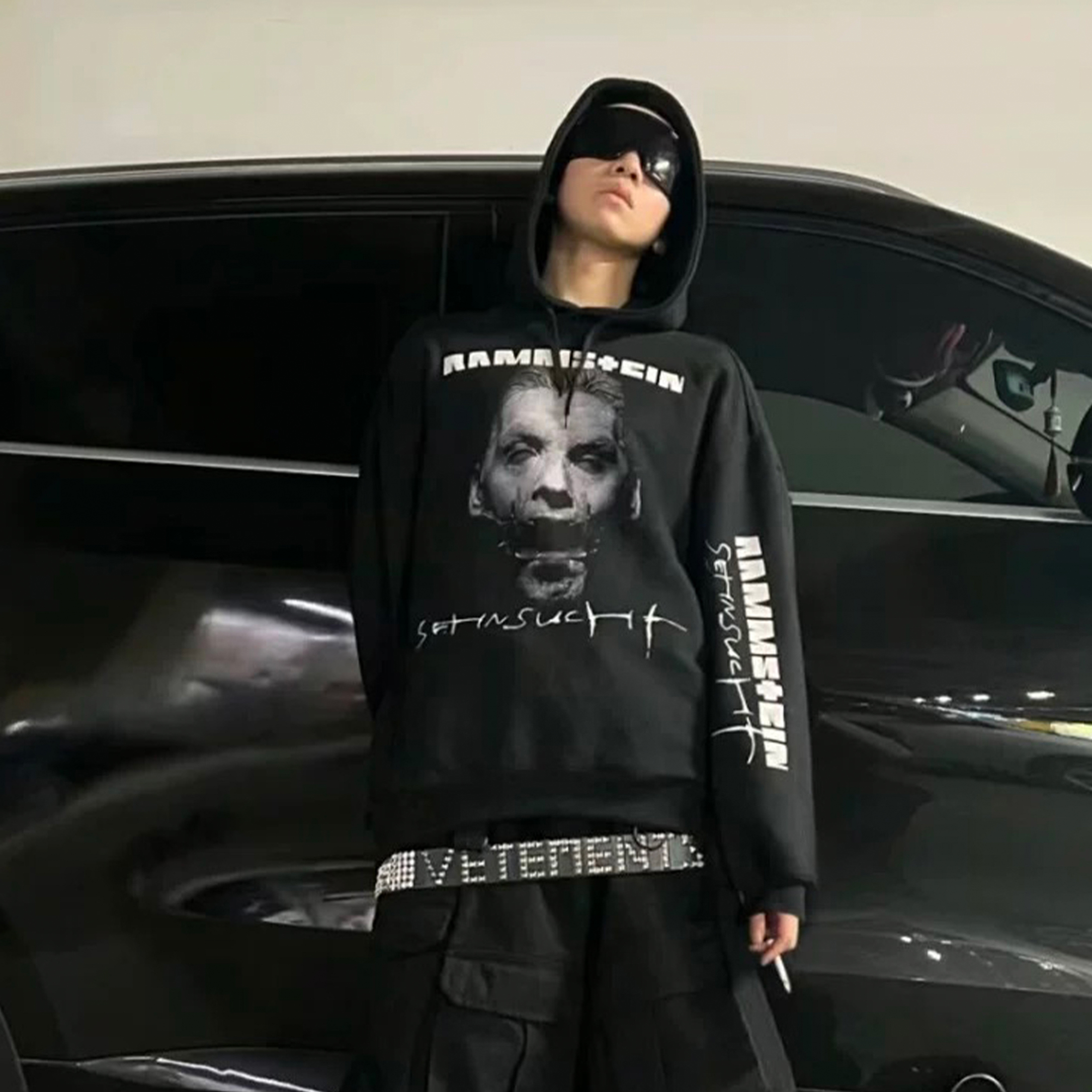 NIGO Vetements Men's Women's Spring And Autumn Punk Style Printed Loose Solid Color Hooded Sweatshirt Ngvp #nigo1154