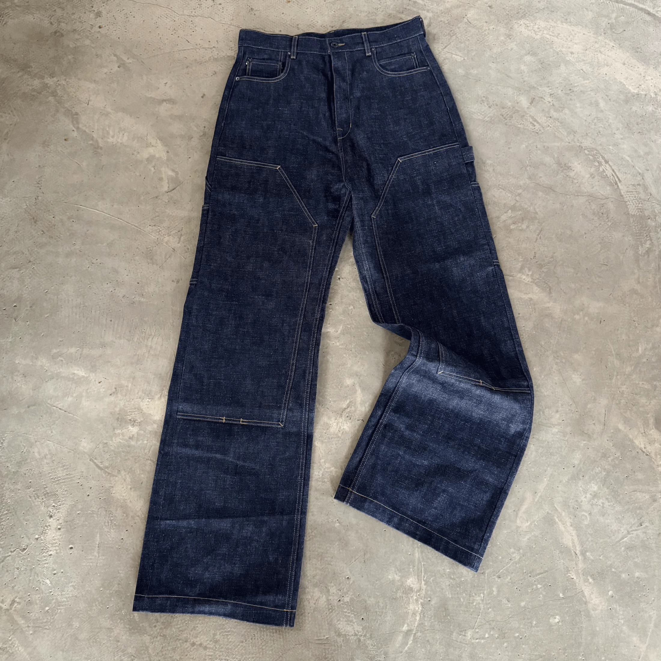 NIGO Drkshdw Navy Blue Baggy Loose Straight Jeans Denim Pants High Street Trend Single Wide Leg Pants Ngvp #nigo1129