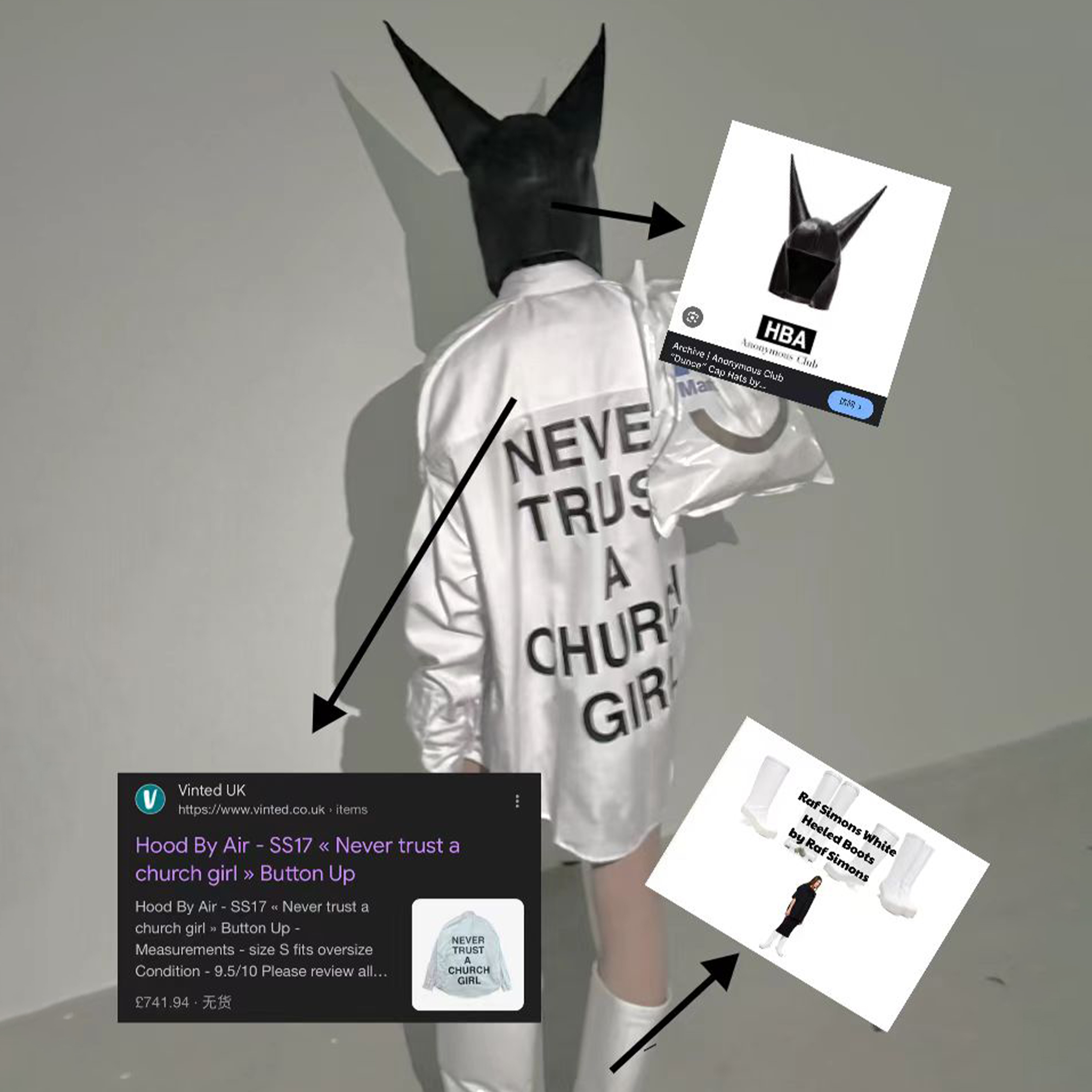 NIGO HOOD BY AIR Religious Girl Print White Casual Loose Os Shirt High Street Trend Comfortable Casual Lapel Single Breasted Shirt Top Ngvp #nigo1126