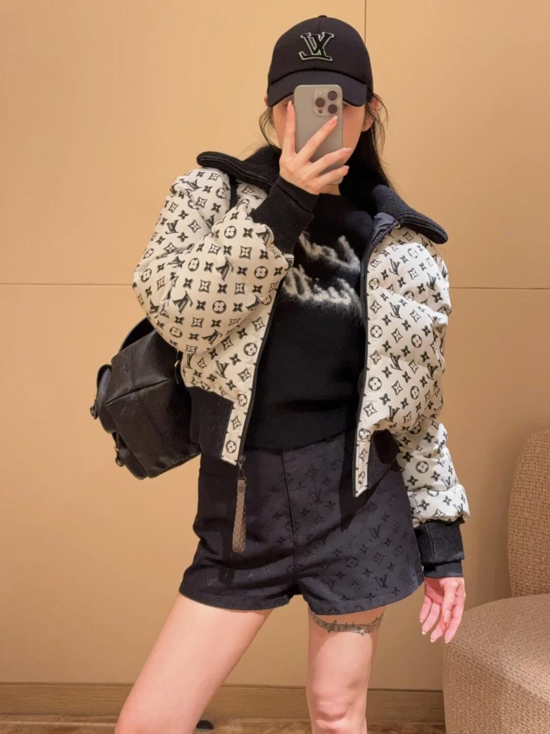 NIGO Louis Vuitton Women's Summer Solid Color Alphabet All Over Printed Hidden Zipper Closure Denim Shorts #nigo75479