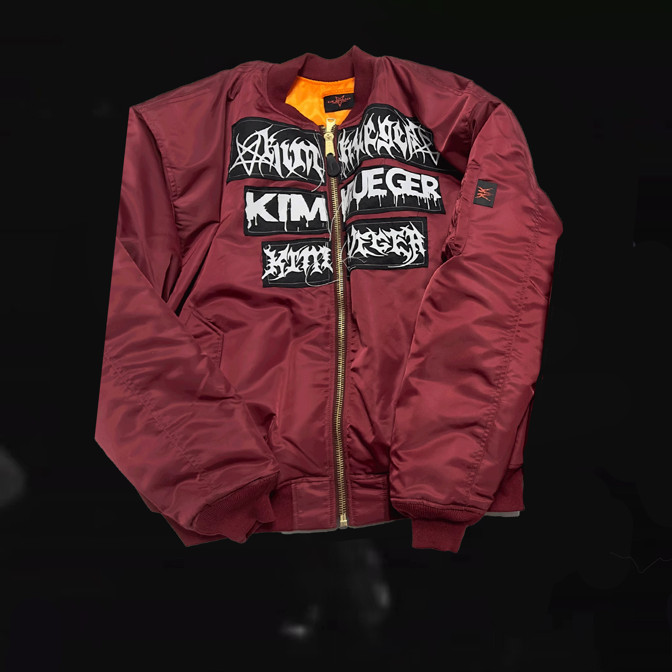 NIGO Kim Krueger Men's Embroidered Patch Nylon Loose Contour Bomber Zipper Cotton Hooded Jacket Autumn And Winter Fashion High Street Jacket Ngvp #nigo1176
