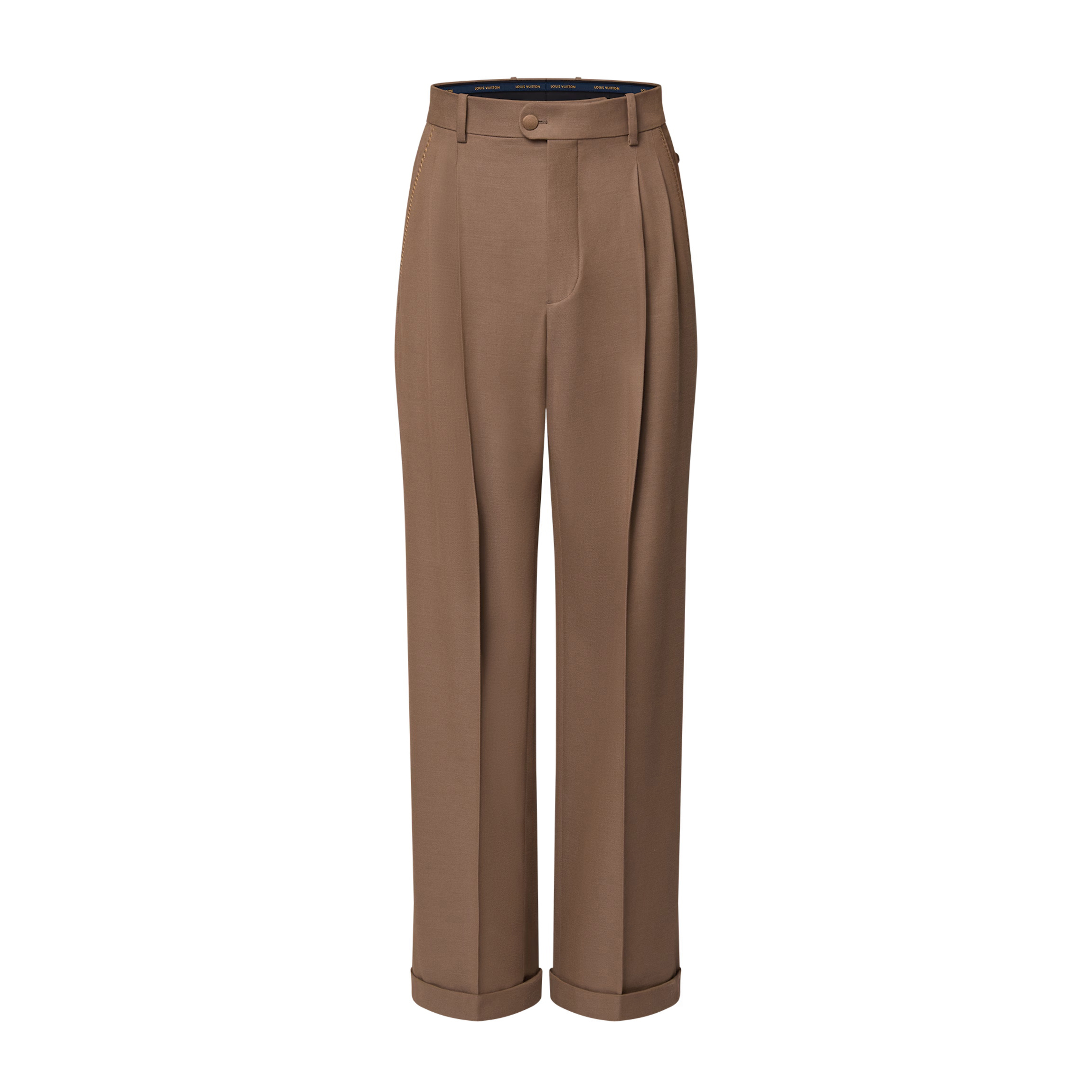 NIGO Louis Vuitton Men's Spring & Autumn Solid Color Button Mid Waist Straight Leg Casual Pants #nigo75527