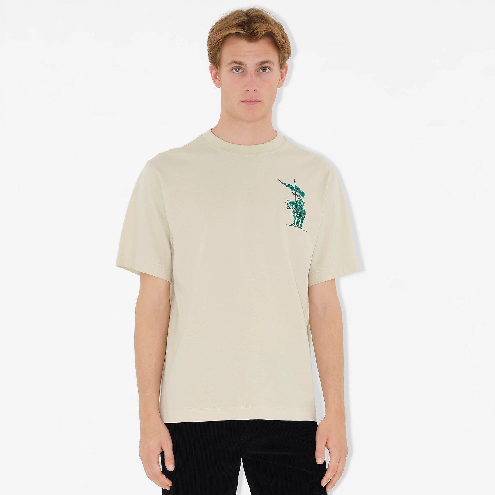 NIGO Burberry Men's Summer Knight Print Solid Color Cotton Round Neck Casual T-shirt #nigo75516