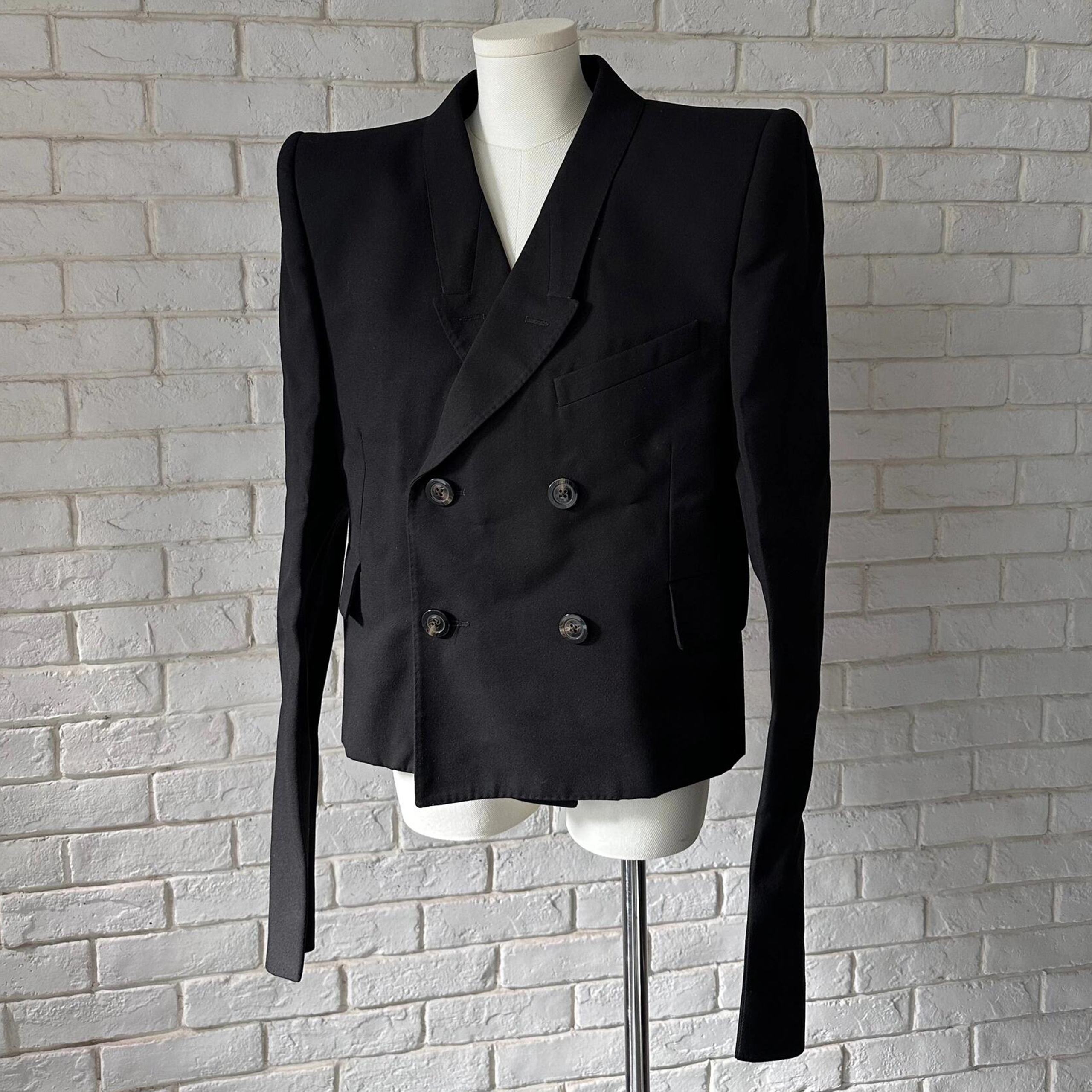 NIGO Rick Owens Men's Shoulder Padded Suit Spring And Autumn Fashion Casual High Street Double-breasted Lapel Trend Short Jacket Ngvp #nigo9836