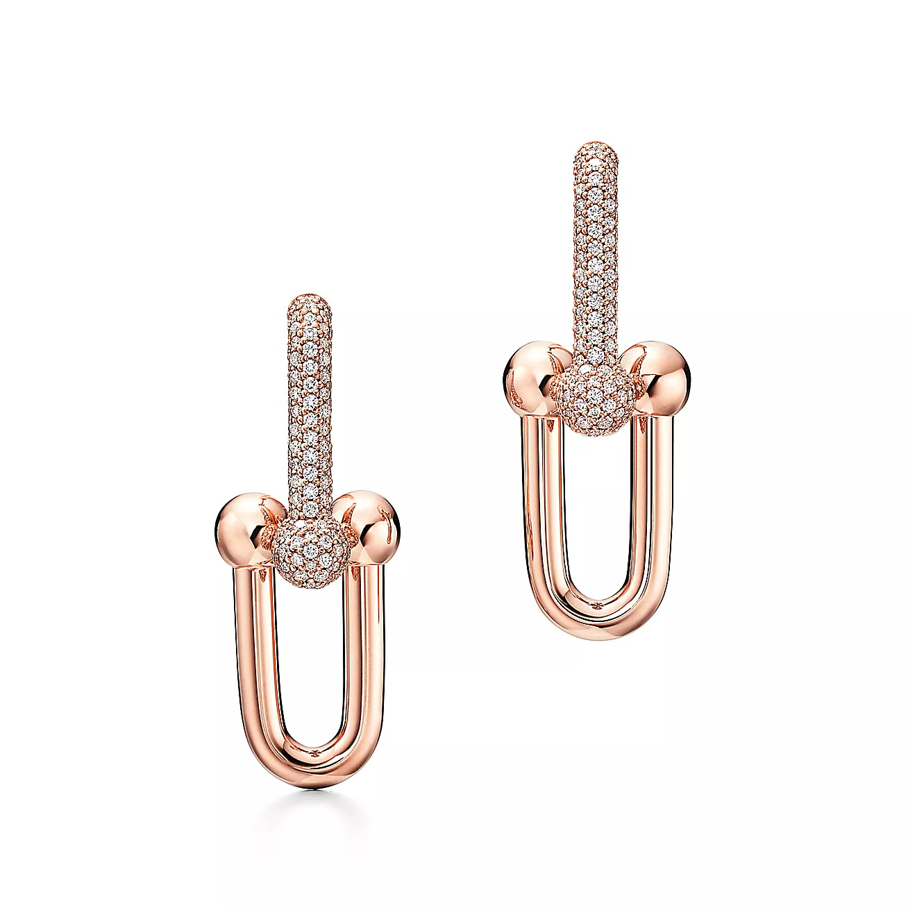 NIGO Tiffany & Co. Hardwear Collection Large Chain Link Earrings with Diamonds Fashionable Luxury Sexy Earrings Jewelry Accessories #nigo75529