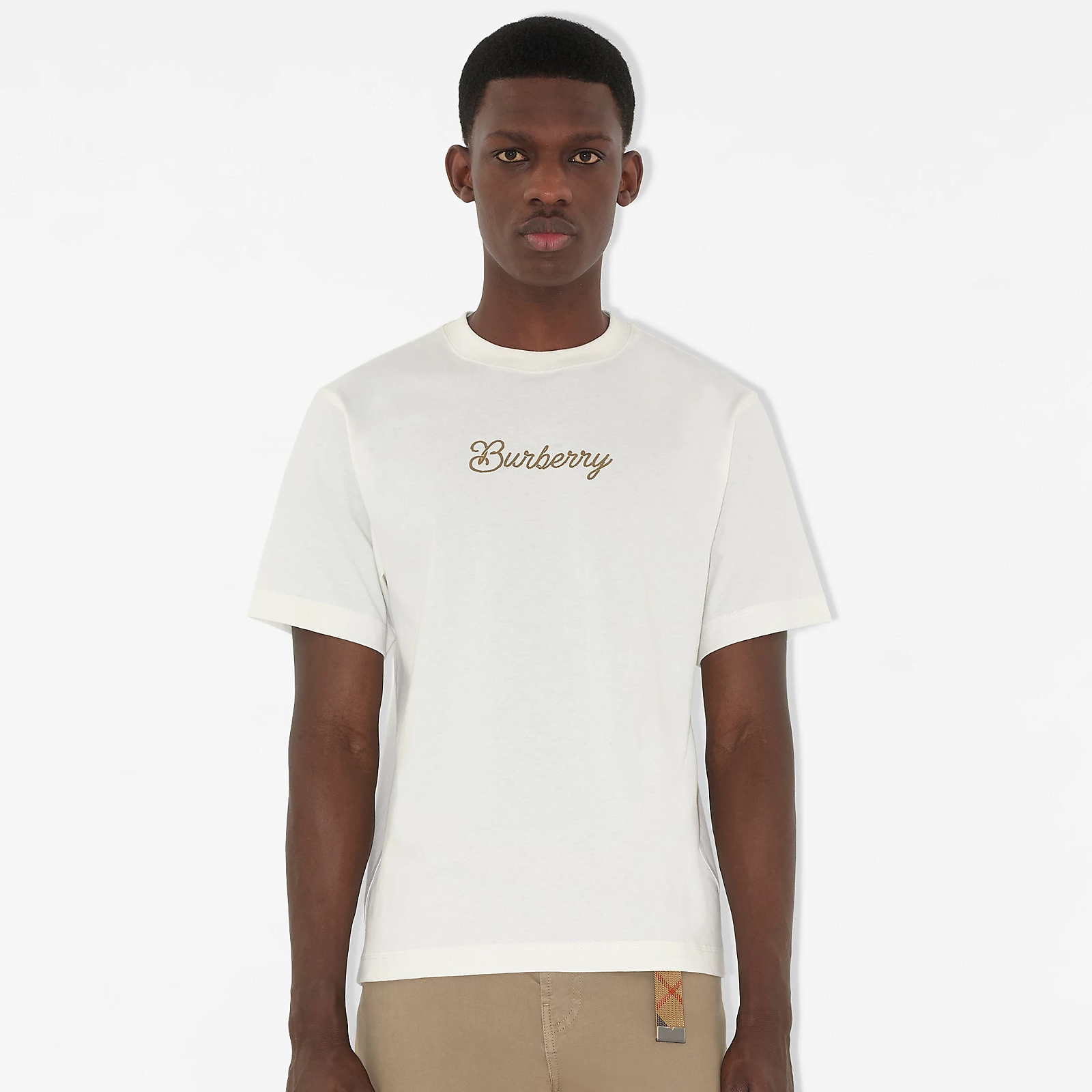 NIGO Burberry Men's Summer Solid Color Letter Print Round Neck Cotton Short Sleeve T-Shirt #nigo75517