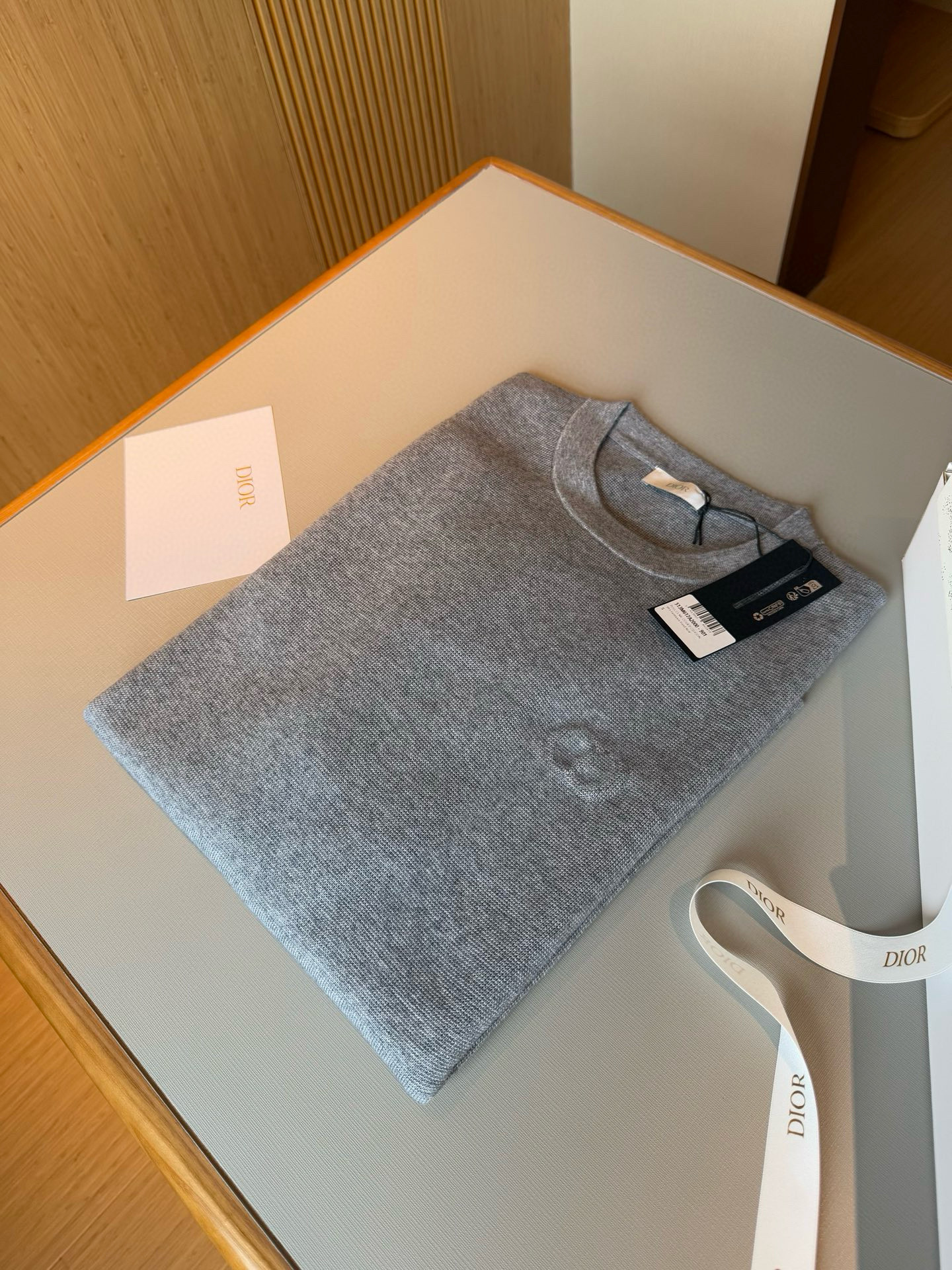 NIGO Dior Men's Spring and Autumn Solid Color Round Neck Cotton Wool Long Sleeve Sweater #nigo75515